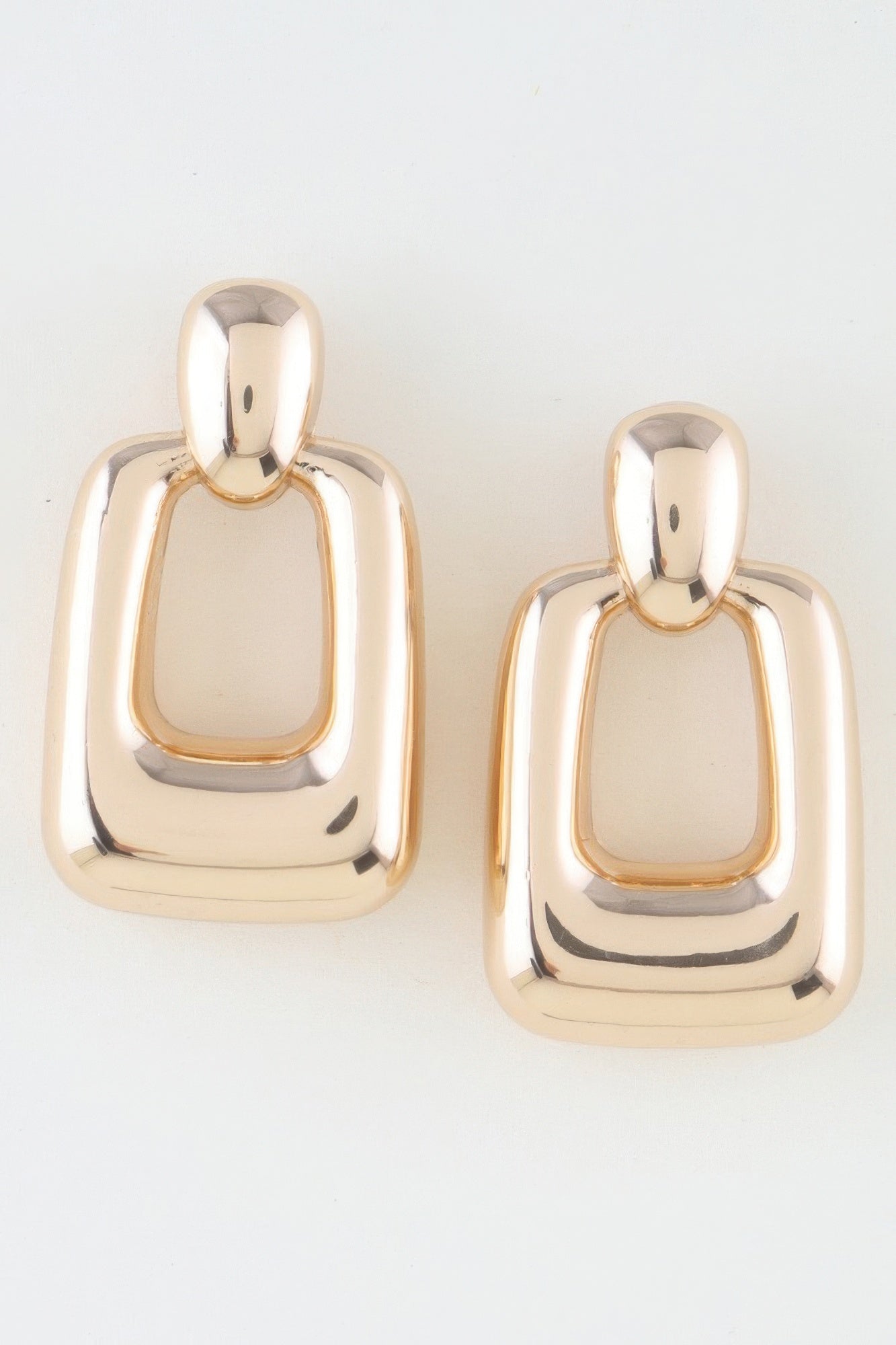 Shiny Modern Frame Drop Earrings product image