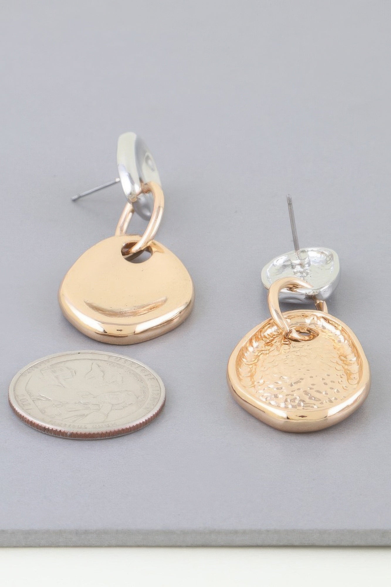 Shiny Plate Chain Drop Earrings product image