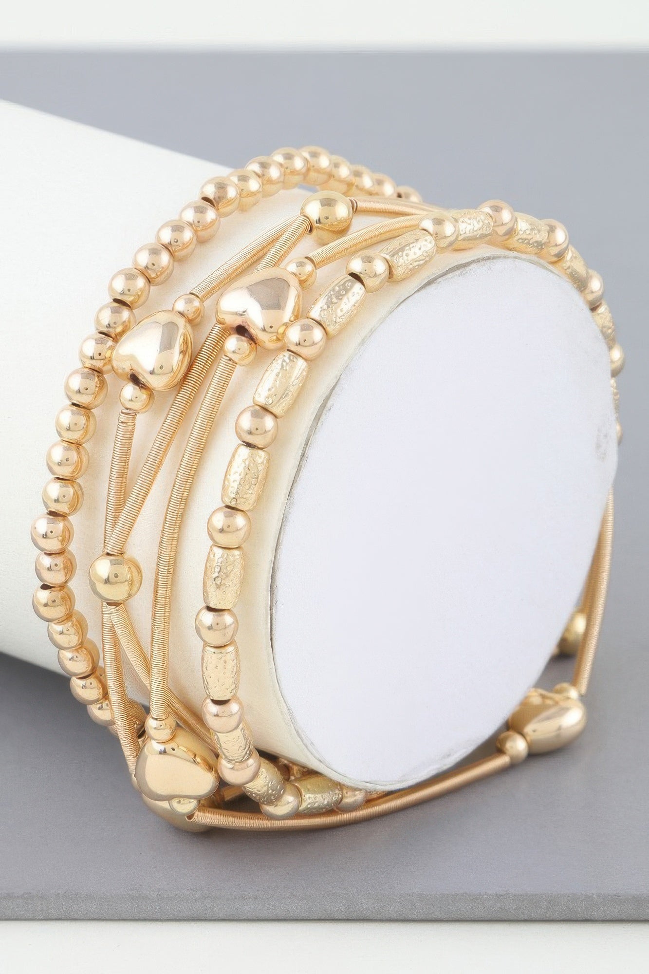 Multi Heart Coil Beaded Bracelet product image