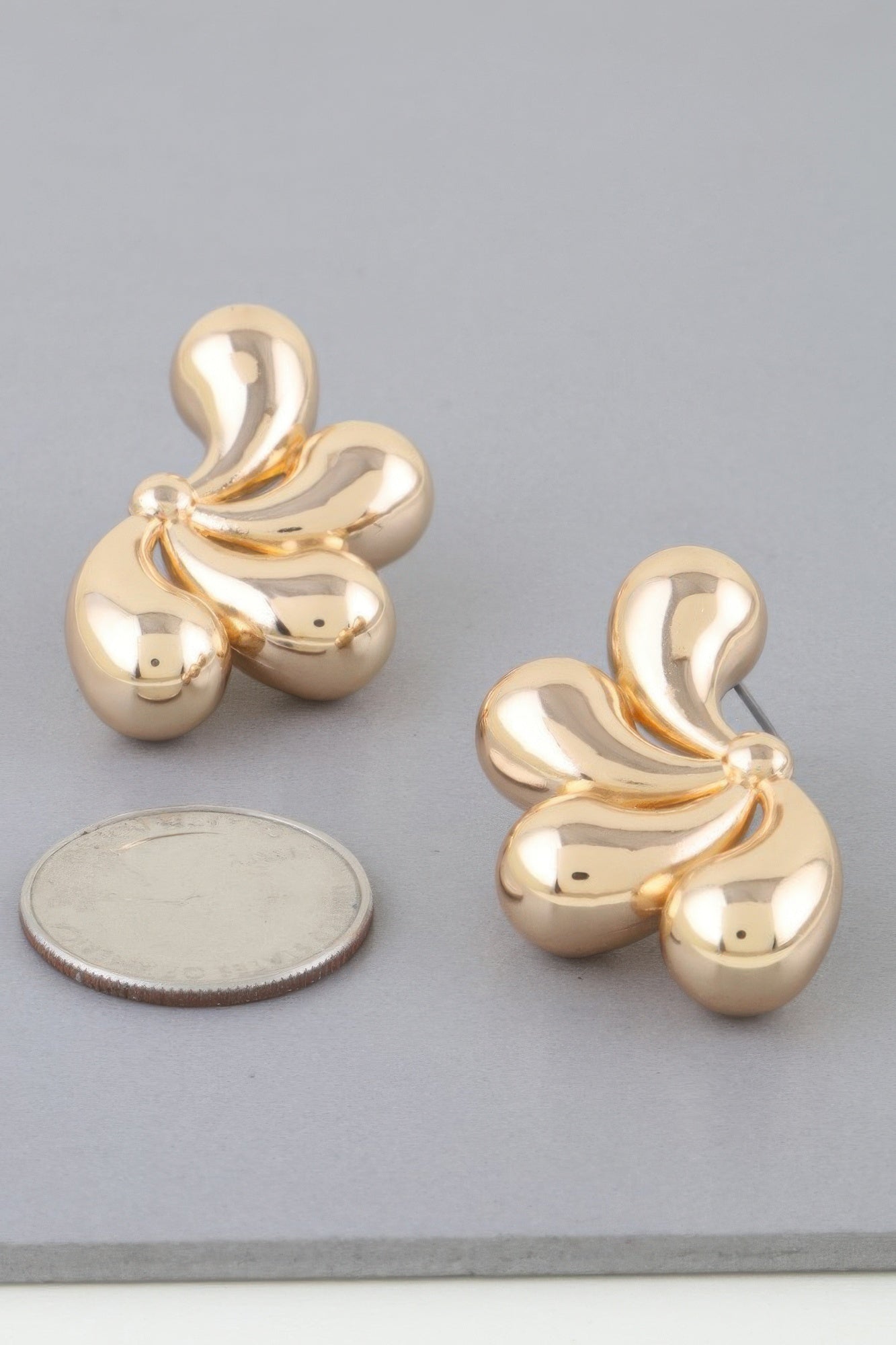 Shiny Flower Halves Earrings product image