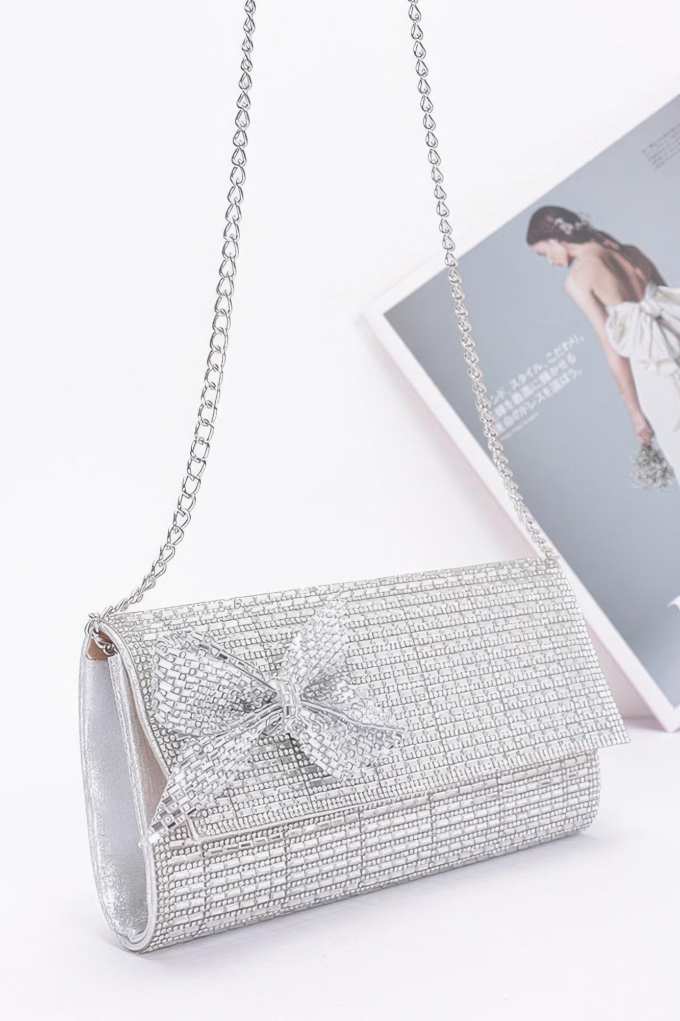 Rhinestone Party Clutch W/ Rhinestone Bow product image
