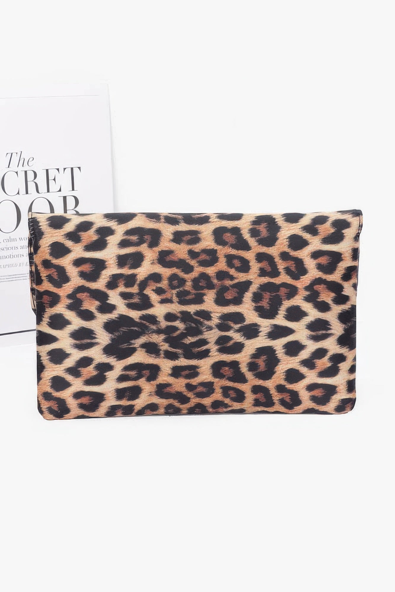 Nylon Leopard Metal Studded Clutch Bag product image