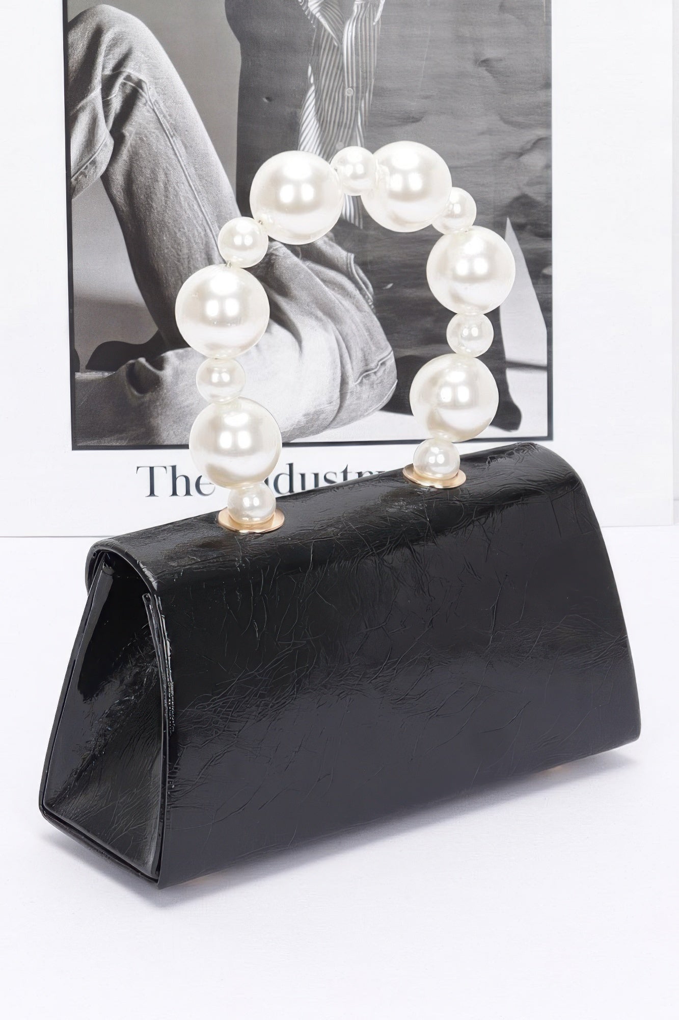 Metallic Pearl Handle Flap Bag product image