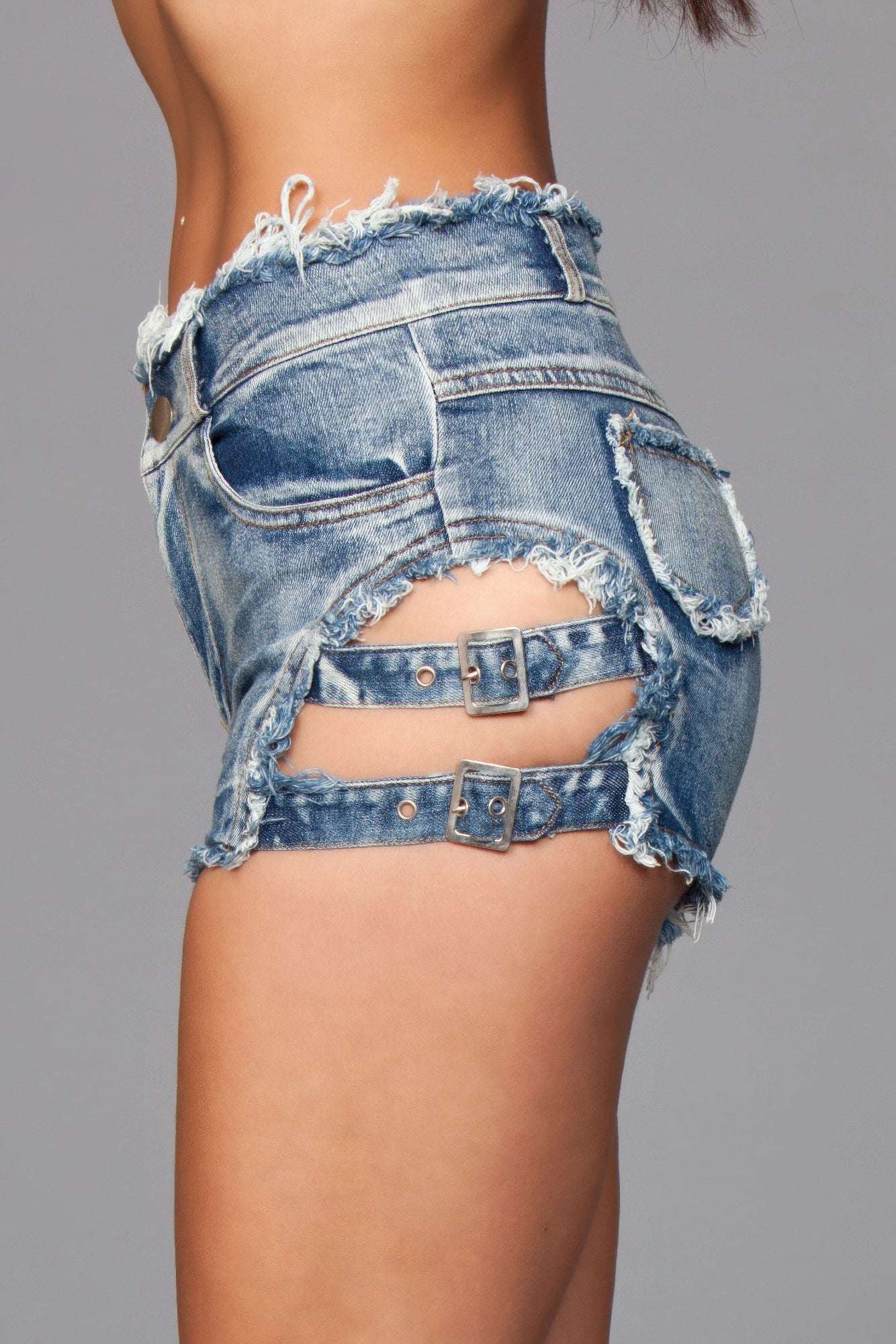 Buckled Down Denim Shorts product image
