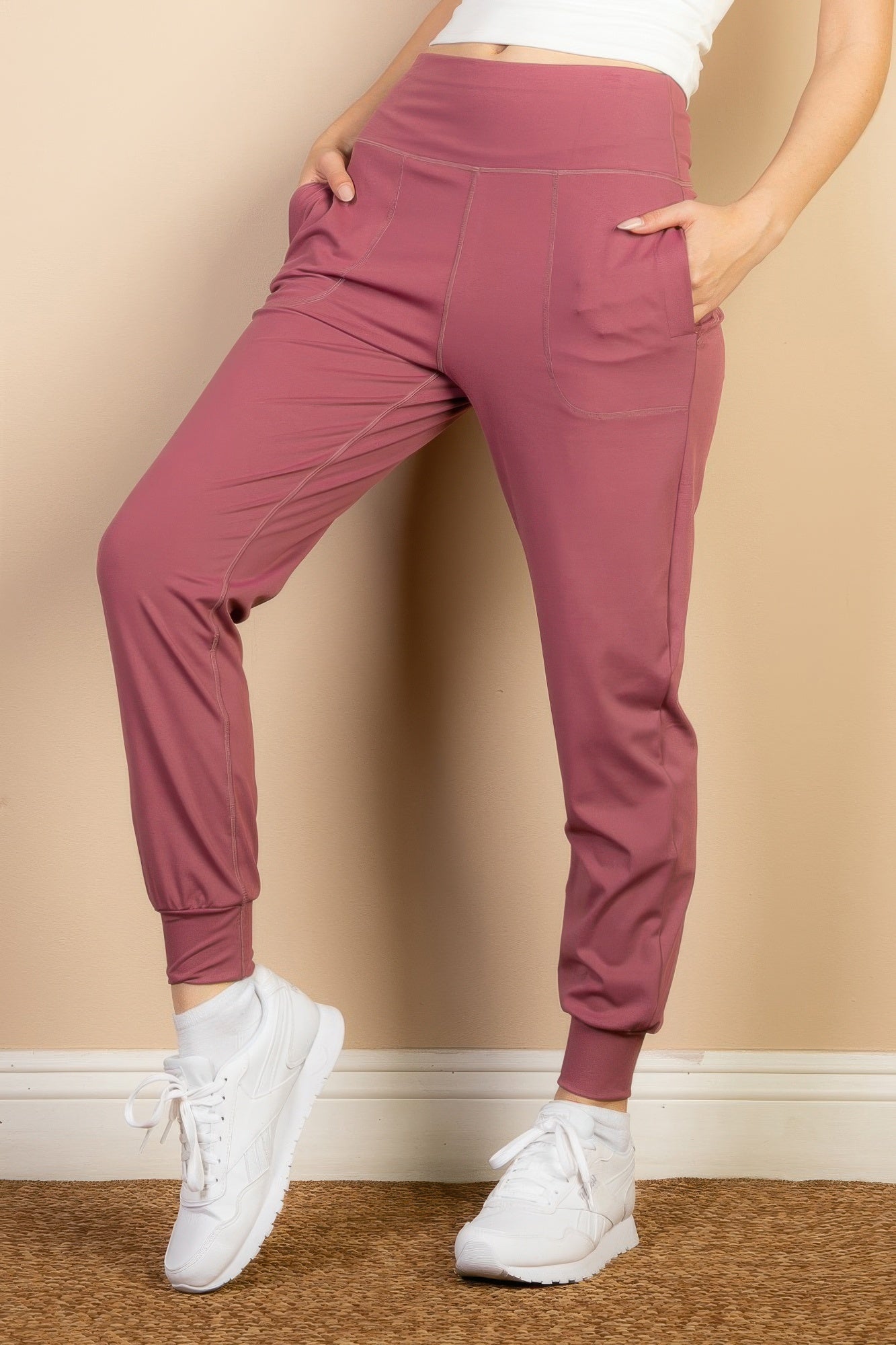 High Waisted Wide Waistband Joggers product image