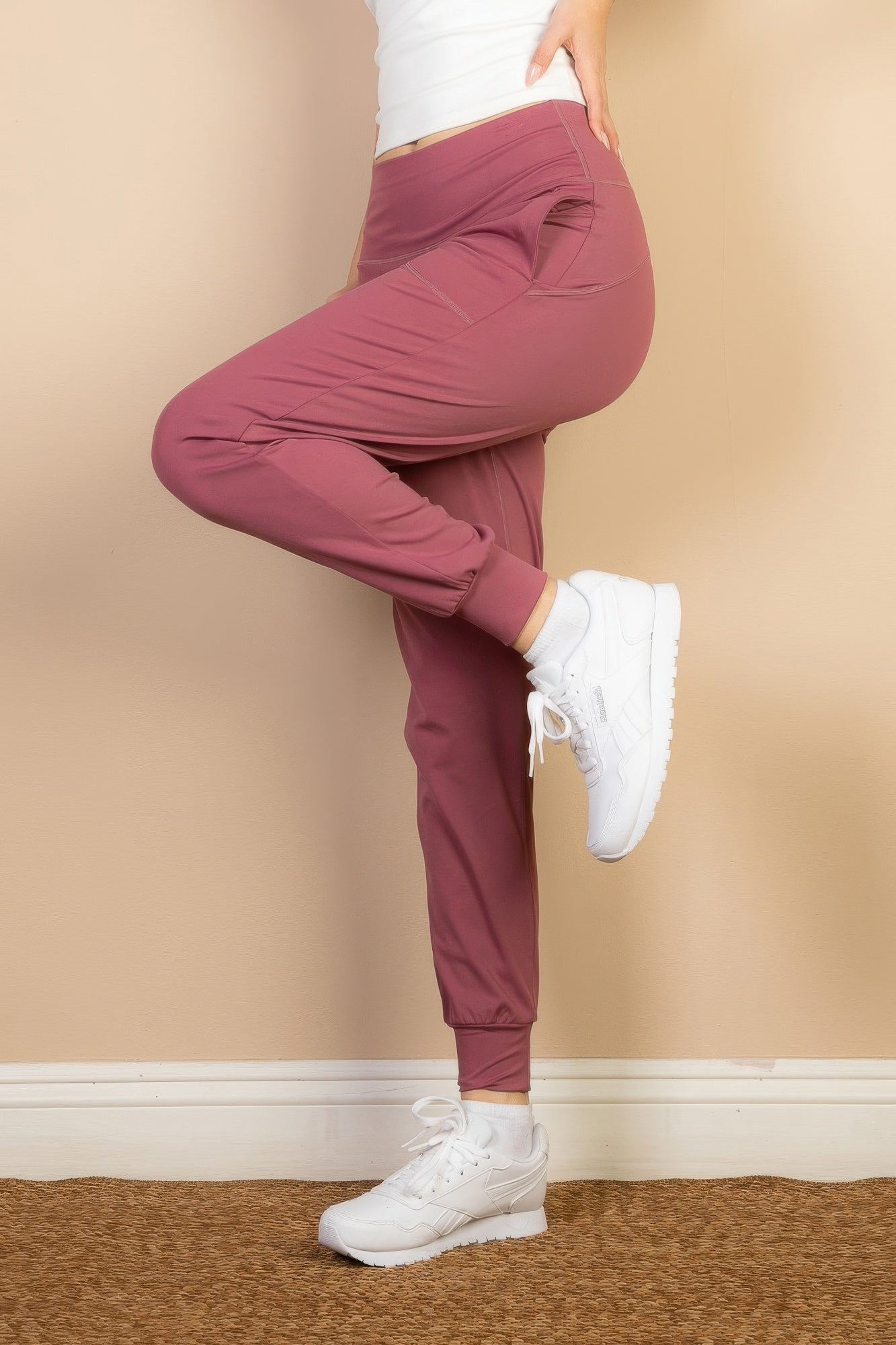 High Waisted Wide Waistband Joggers product image