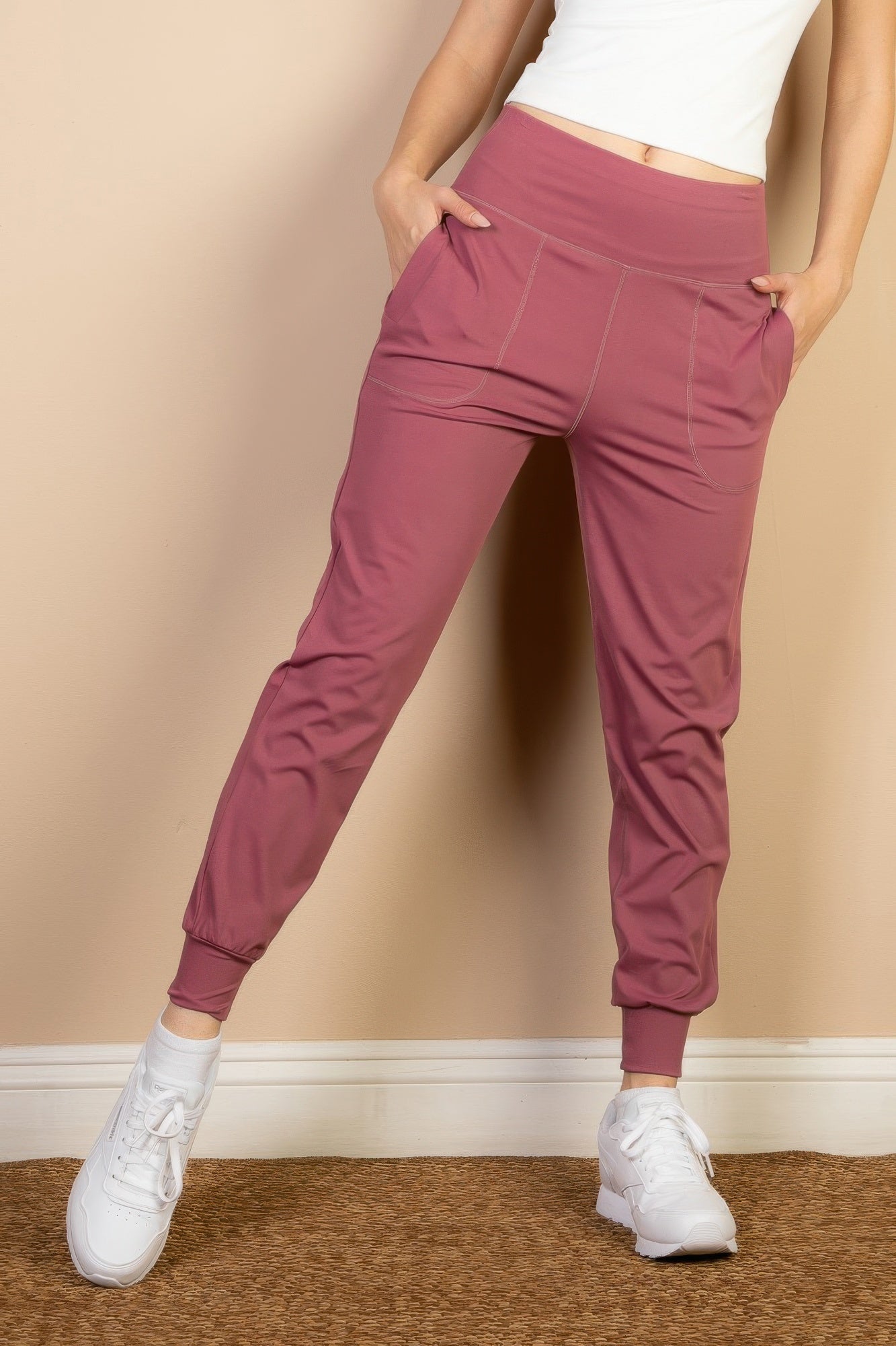 High Waisted Wide Waistband Joggers product image