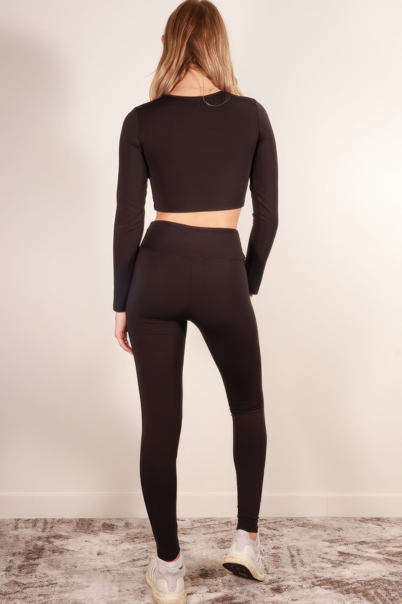 Long Sleeve Crop Top & High Waist Leggings Activewear Set product image
