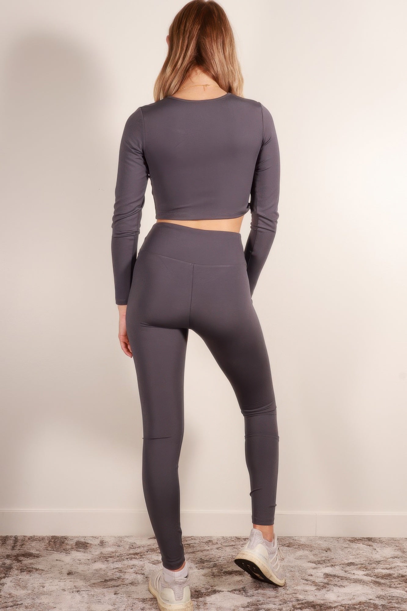 Long Sleeve Crop Top & High Waist Leggings Activewear Set product image