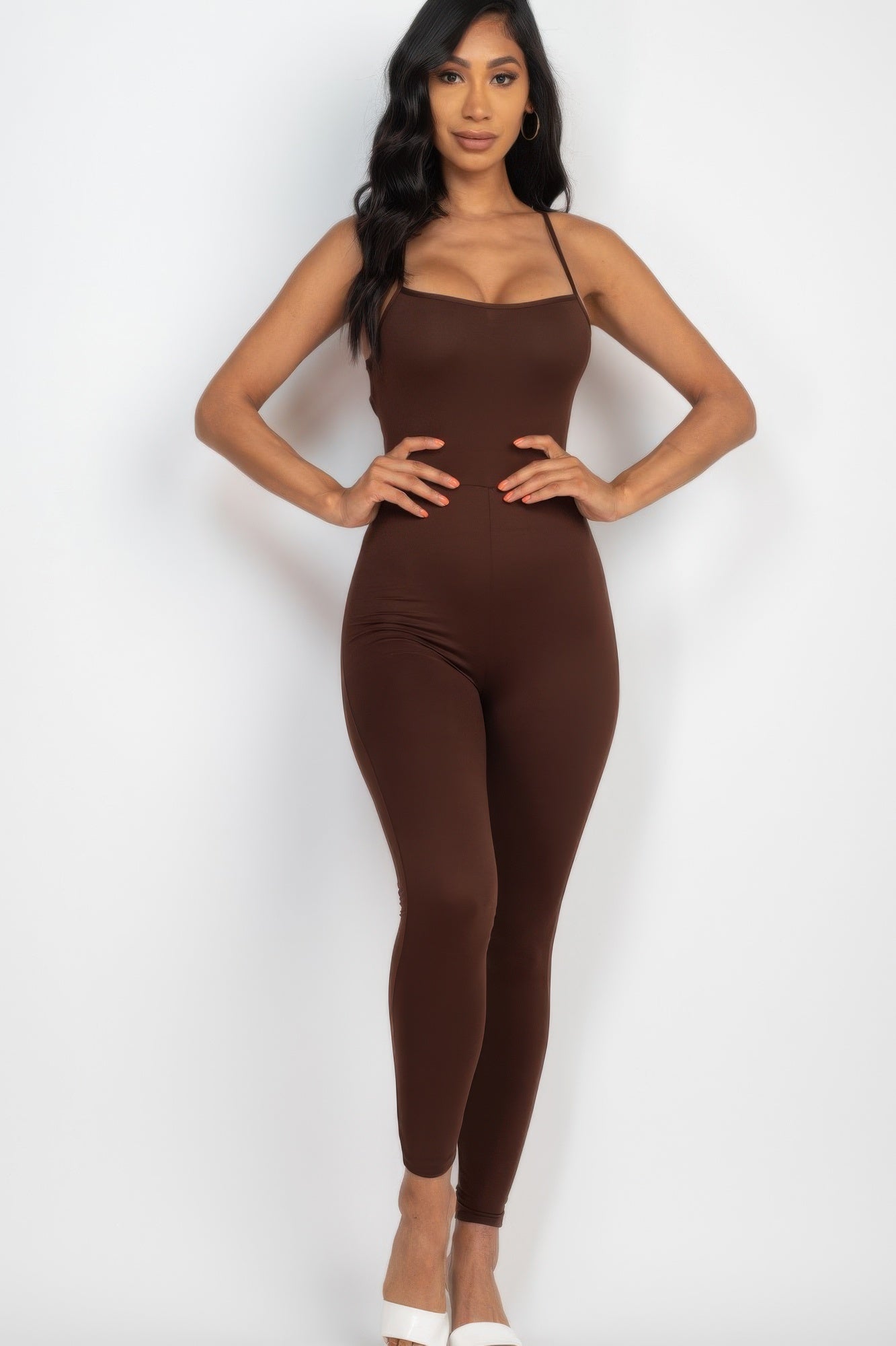 Criss-cross Open Back Bodycon Jumpsuit product image
