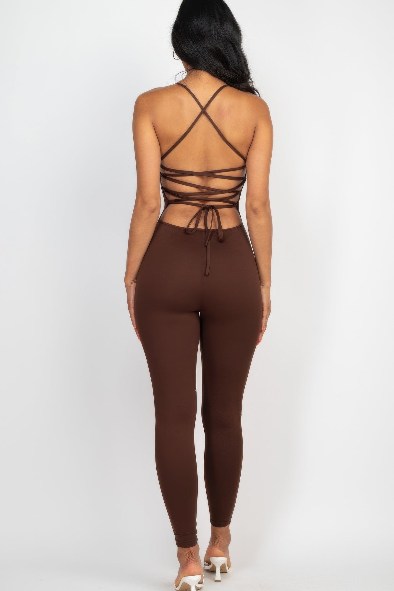 Criss-cross Open Back Bodycon Jumpsuit product image