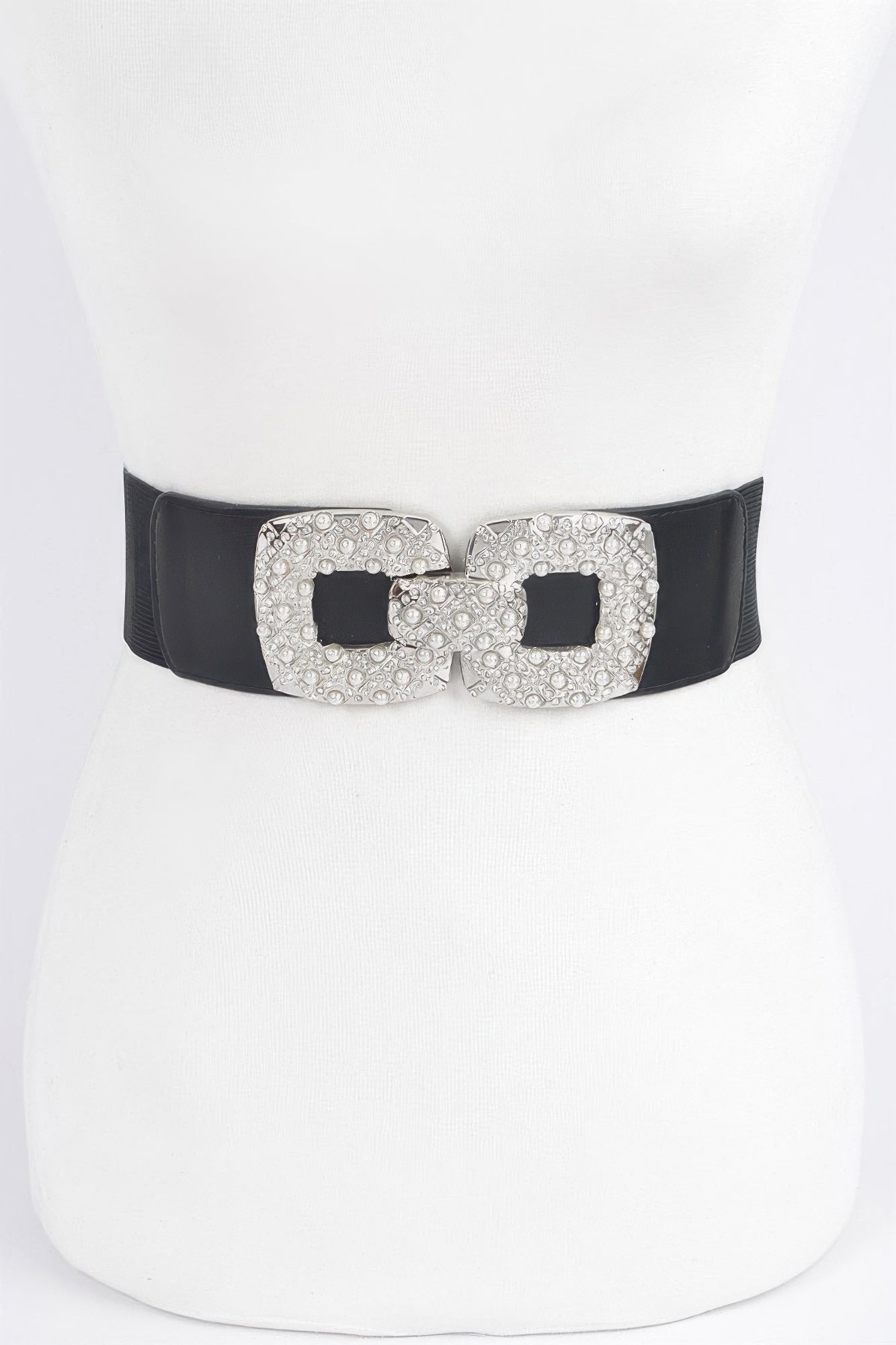 Rhinestone Pearl Buckles Elastic Belt product image