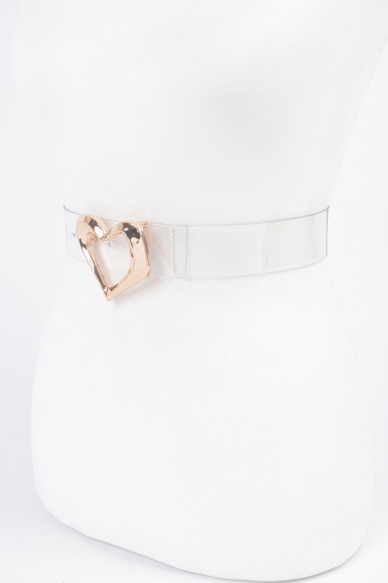 Heart Shape Metal Buckle Clear Belt product image