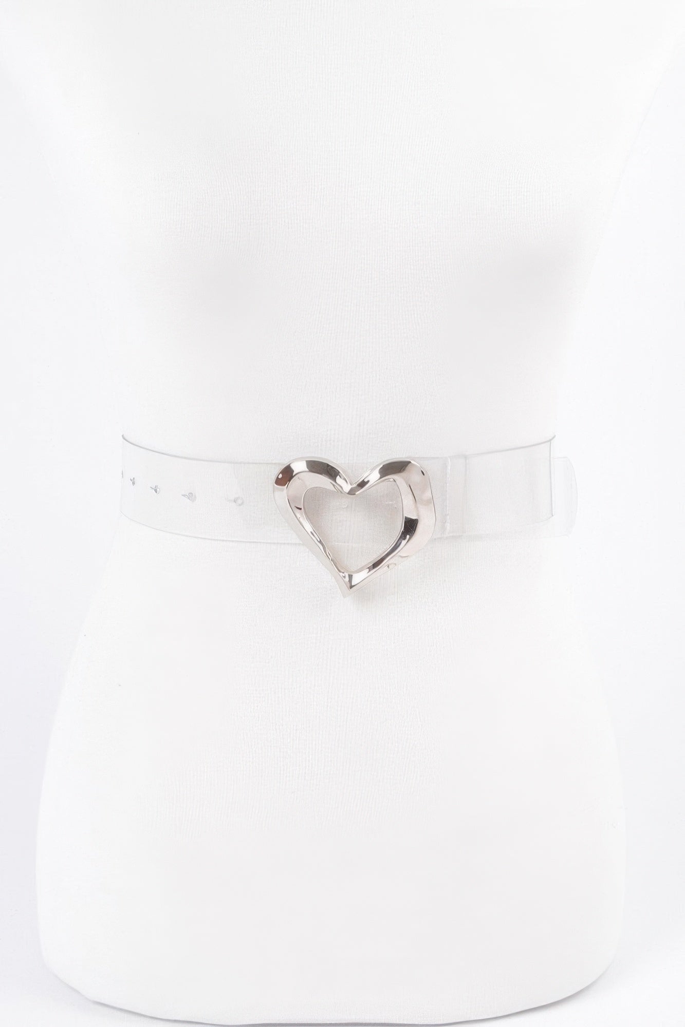 Heart Shape Metal Buckle Clear Belt product image