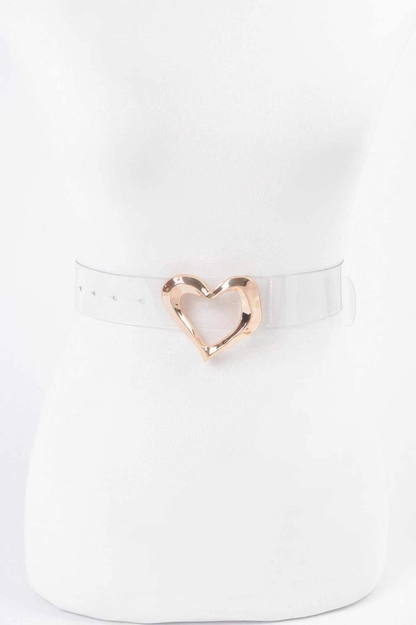 Heart Shape Metal Buckle Clear Belt product image