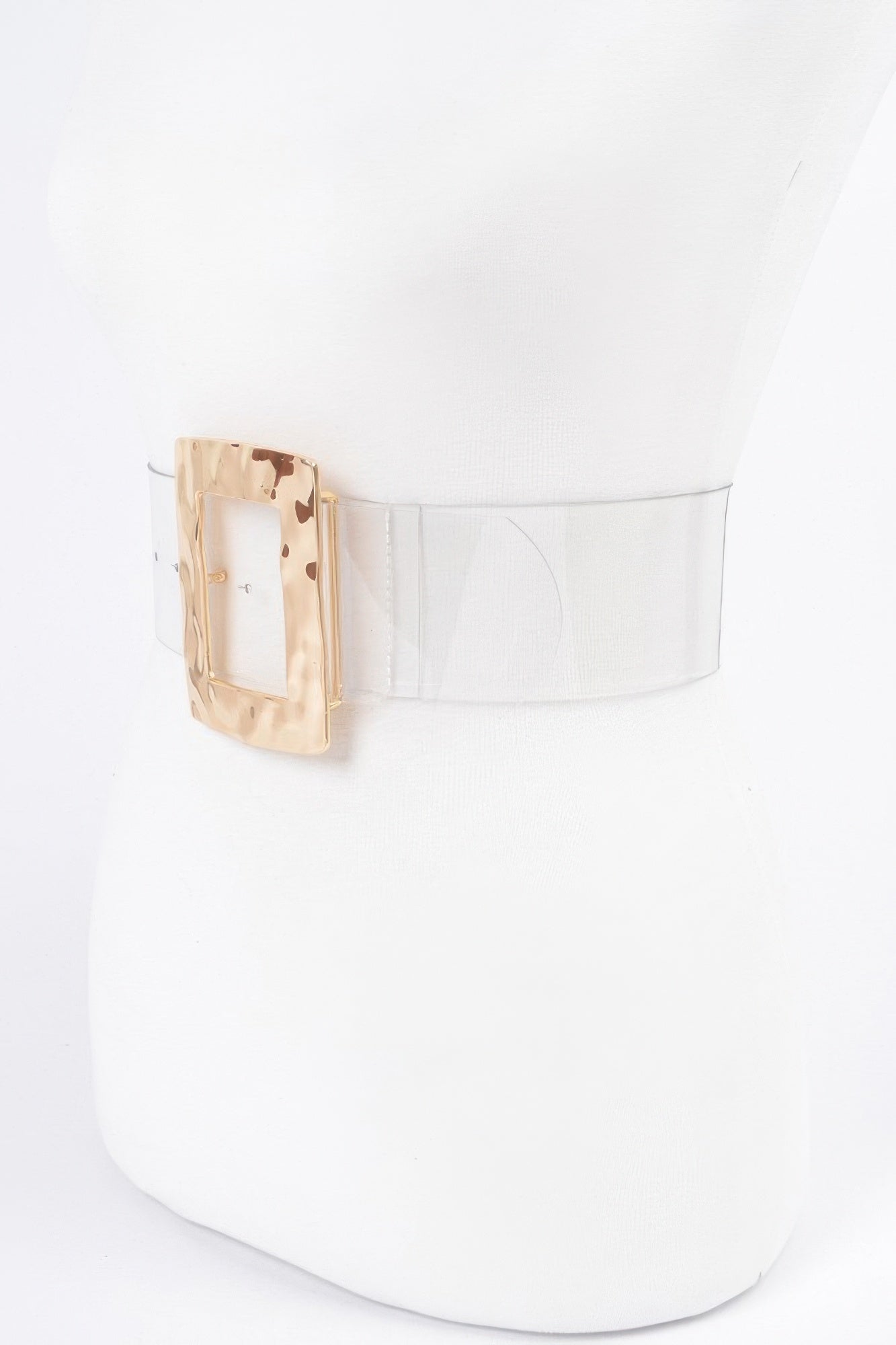 Rectangle Metal Buckle Clear Belt product image
