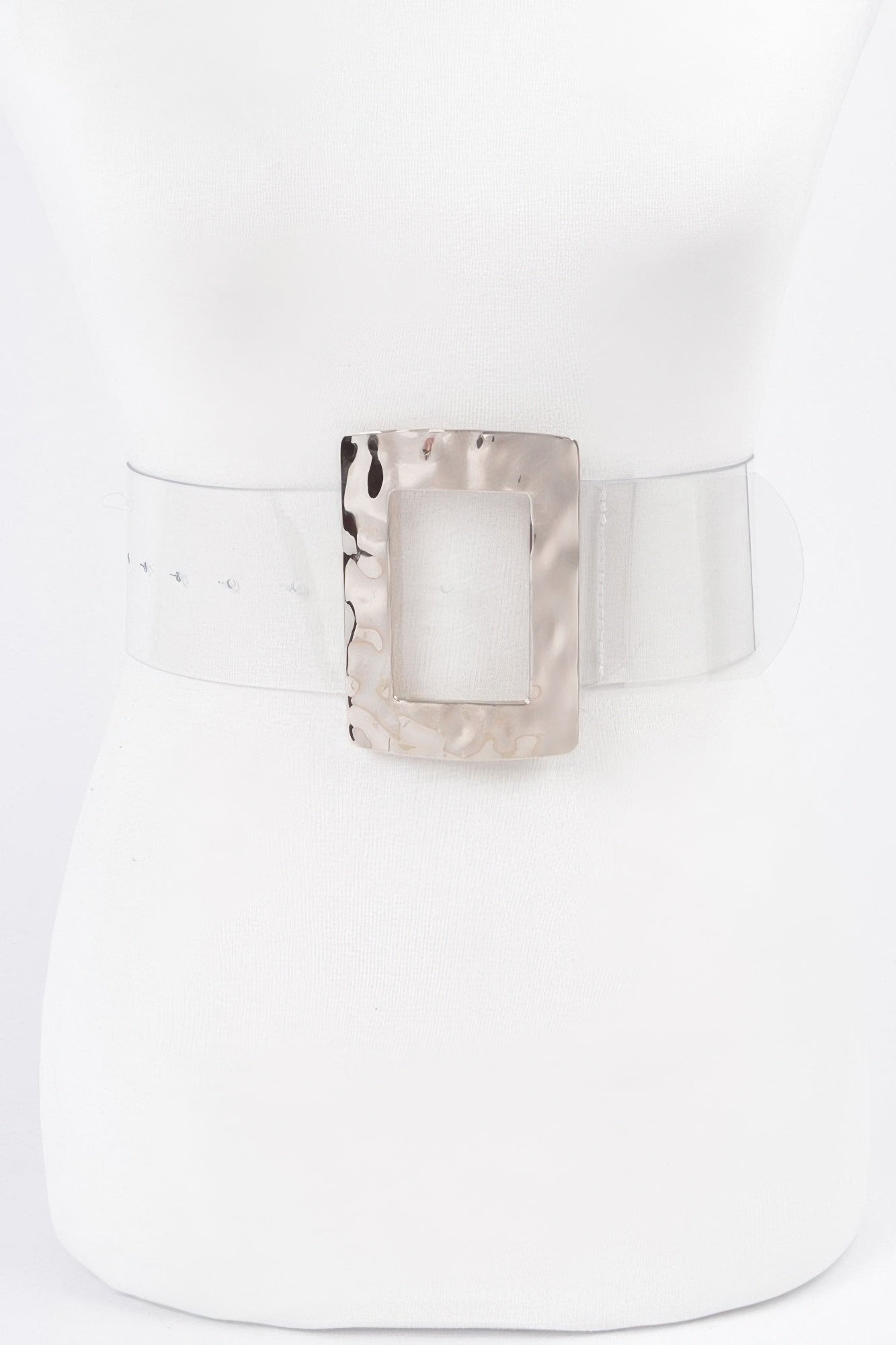 Rectangle Metal Buckle Clear Belt product image