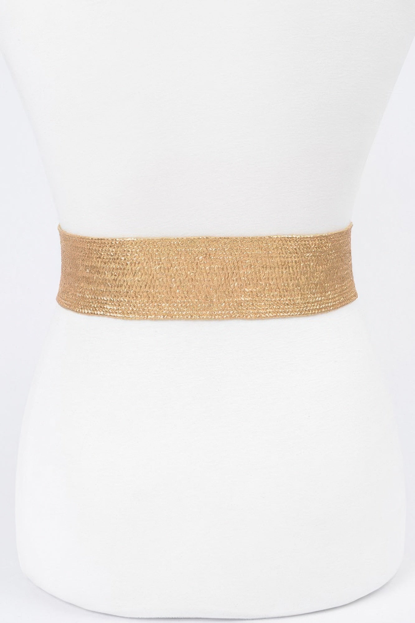 Multi Stone Metallic Straw Stretch Belt product image