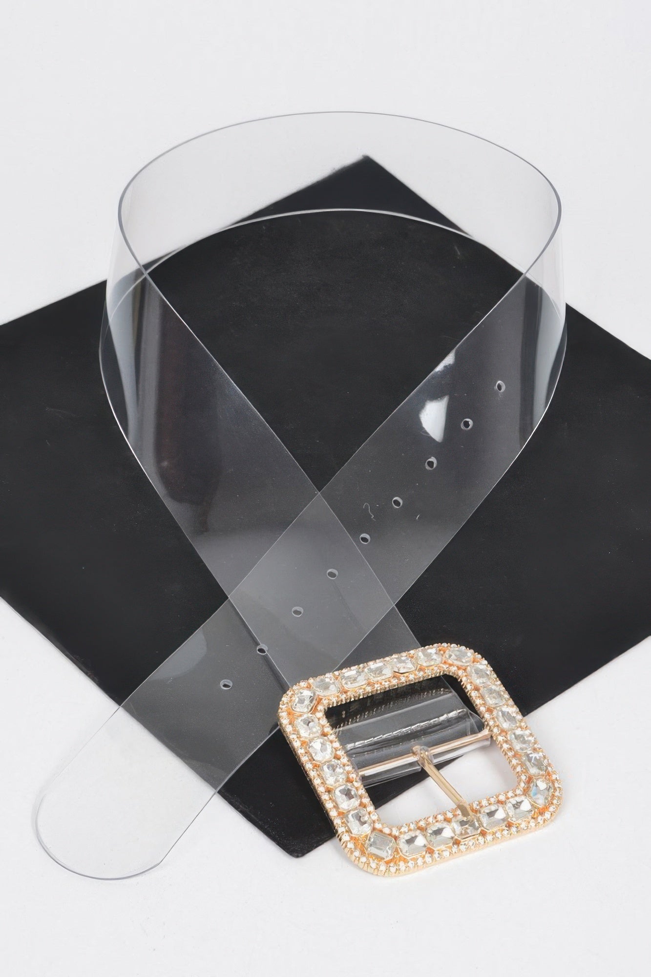 Stone Metal Buckle Clear Belt product image