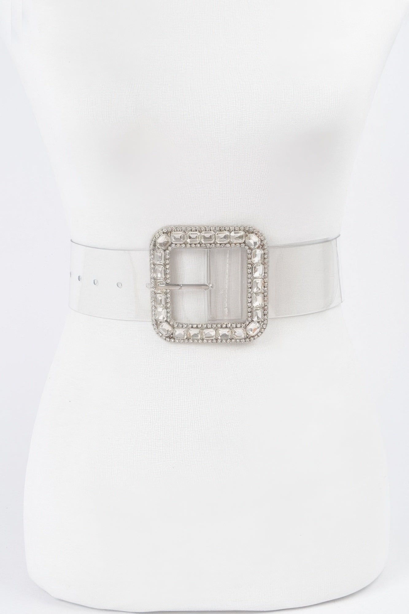 Stone Metal Buckle Clear Belt product image