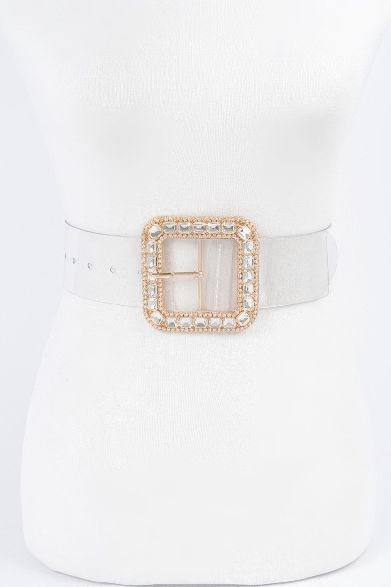 Stone Metal Buckle Clear Belt product image
