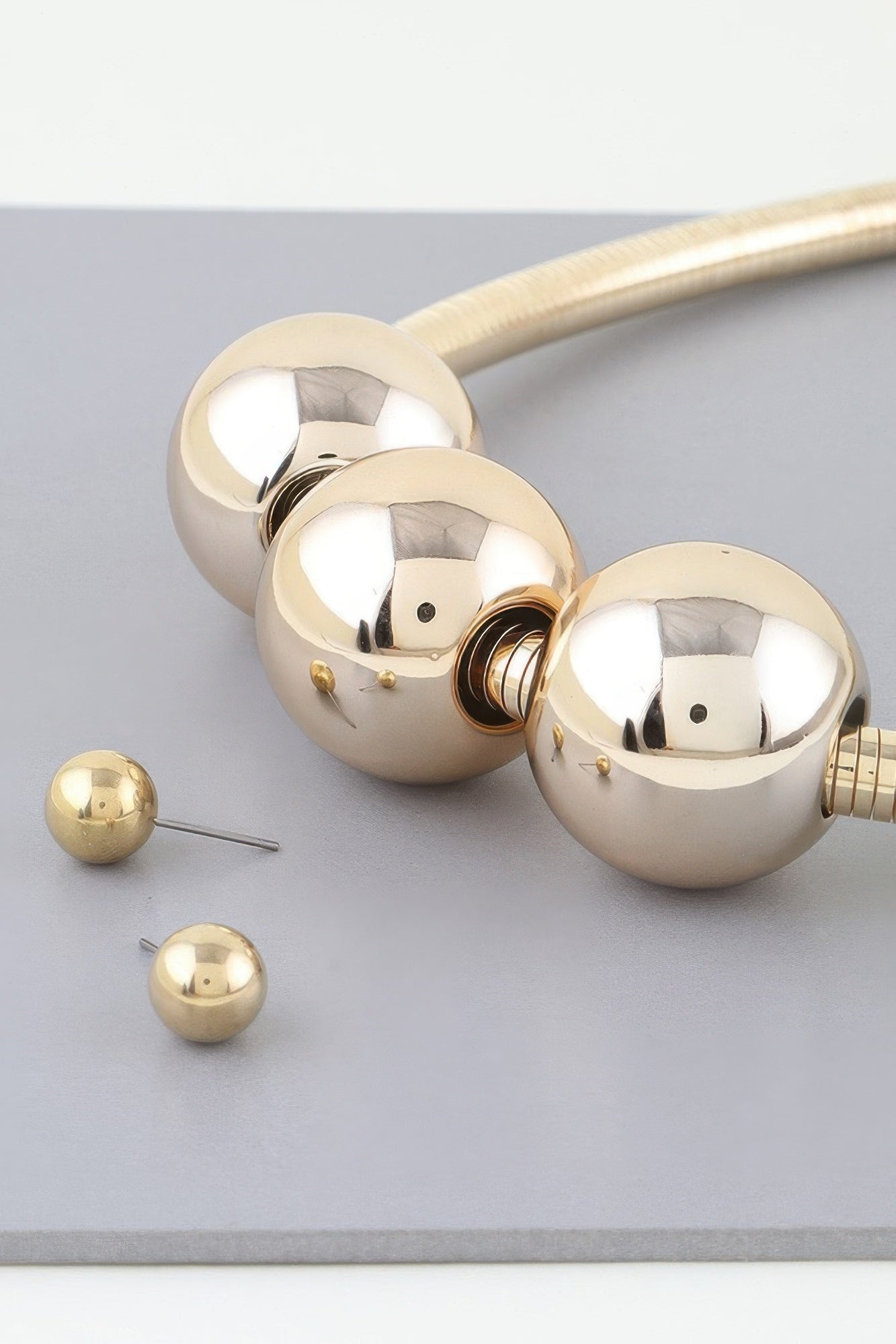 Triple Shiny Bead Statement Necklace product image