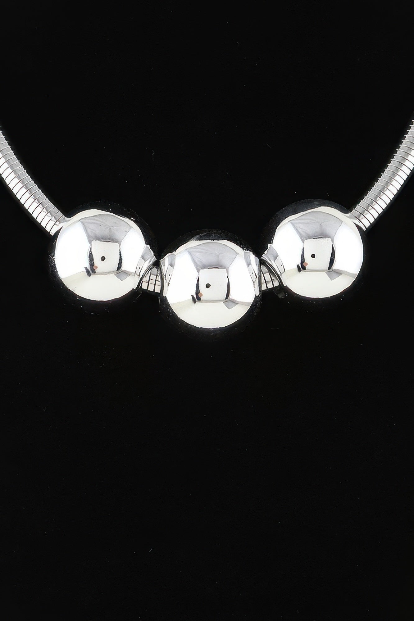 Triple Shiny Bead Statement Necklace product image