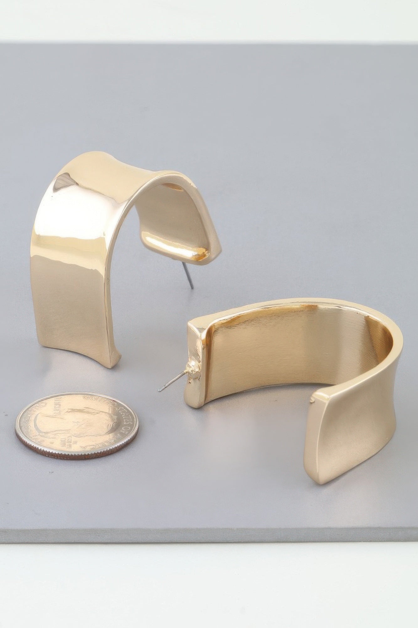 Shiny Open Hoop Earrings product image