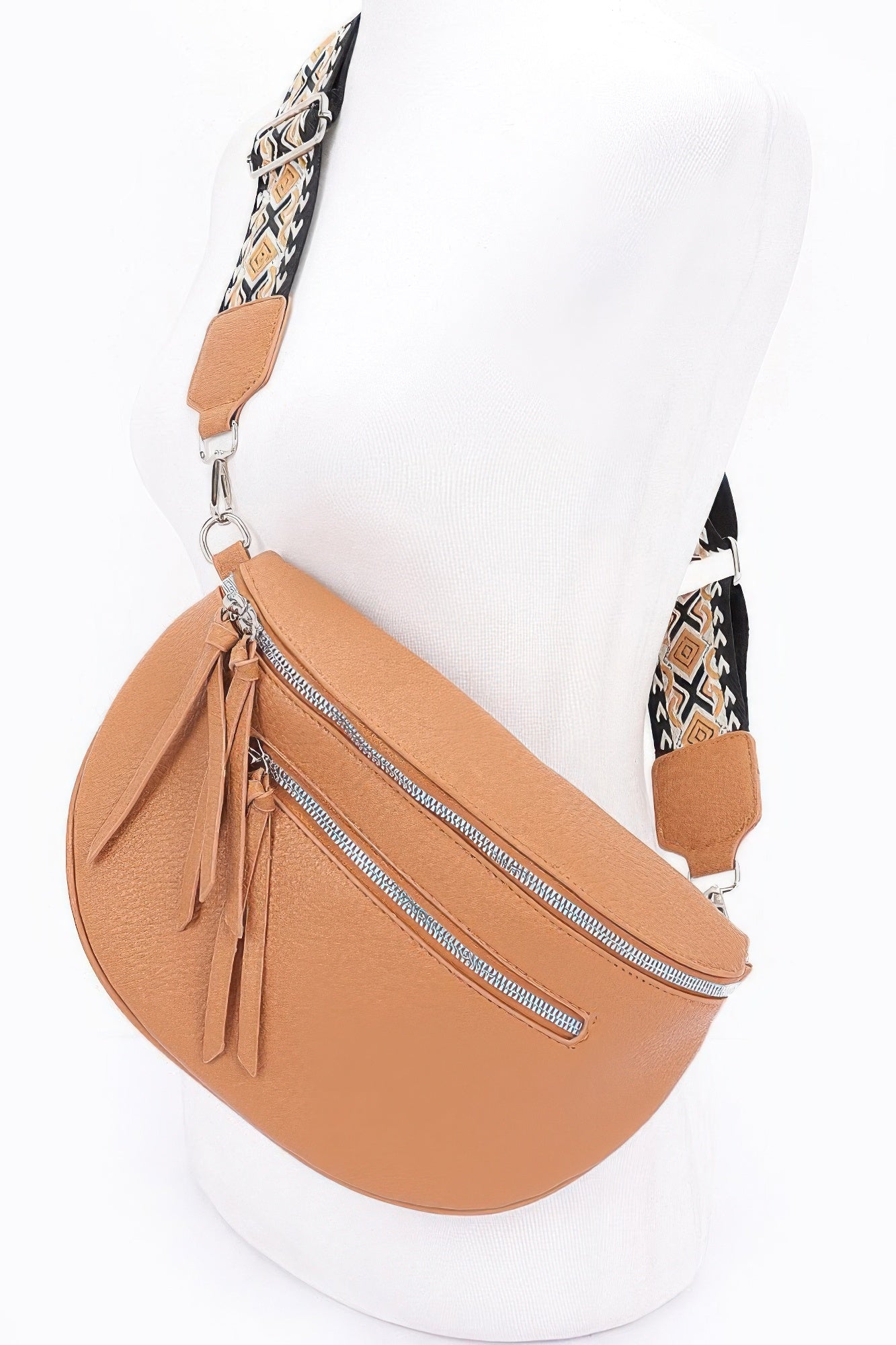 Faux Leather Crossbody Bag Belt product image