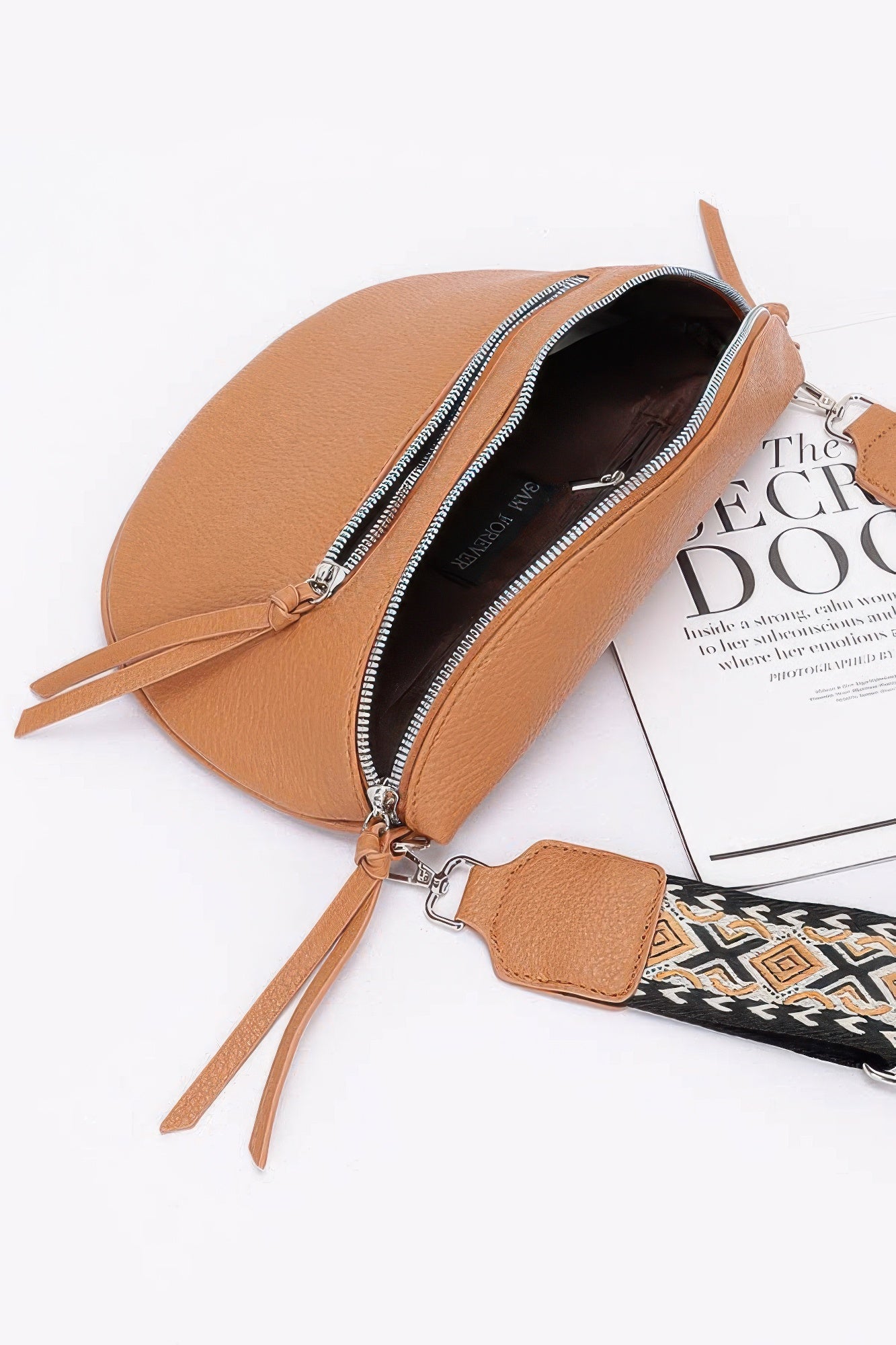 Faux Leather Crossbody Bag Belt product image