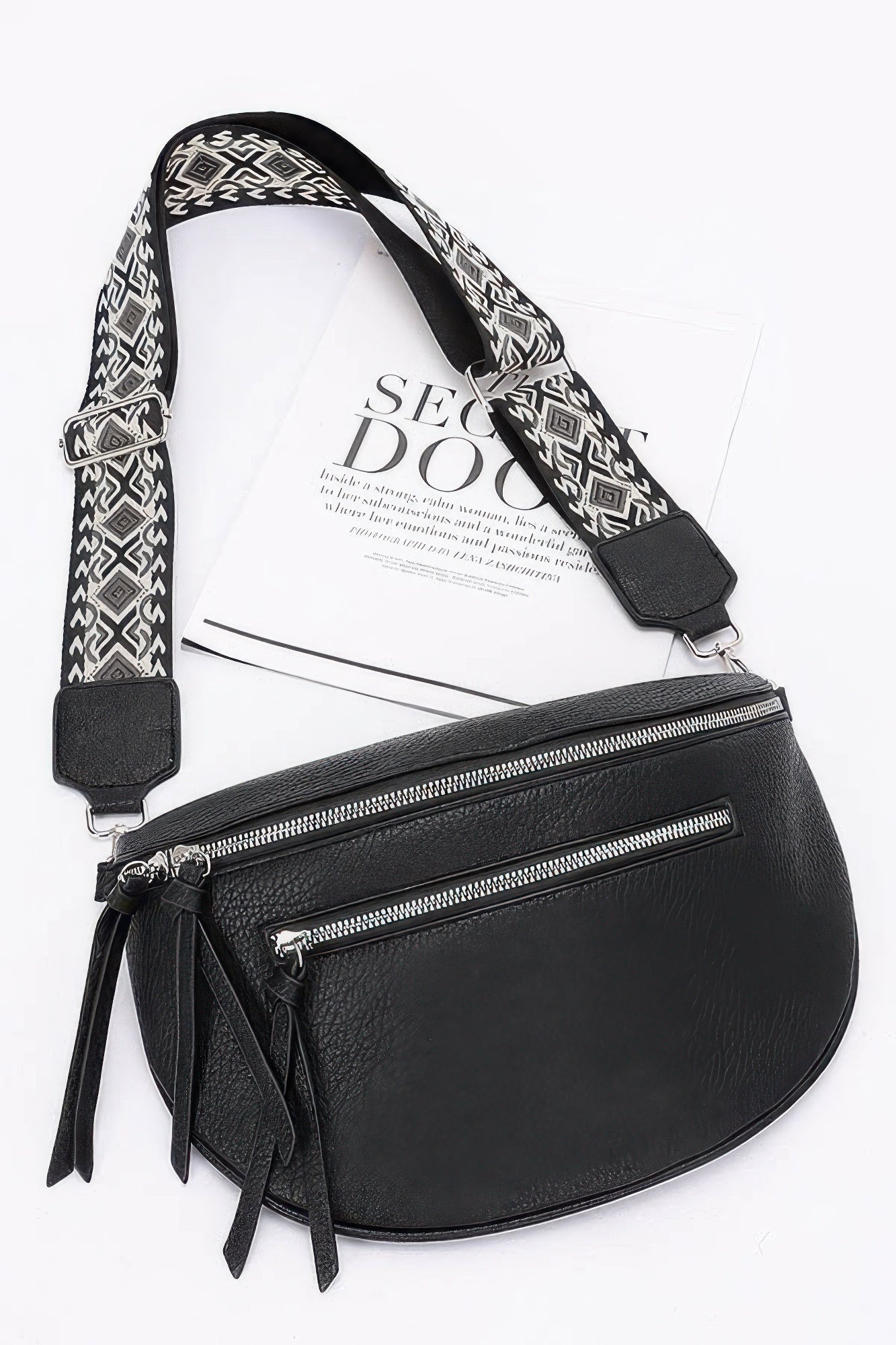 Faux Leather Crossbody Bag Belt product image