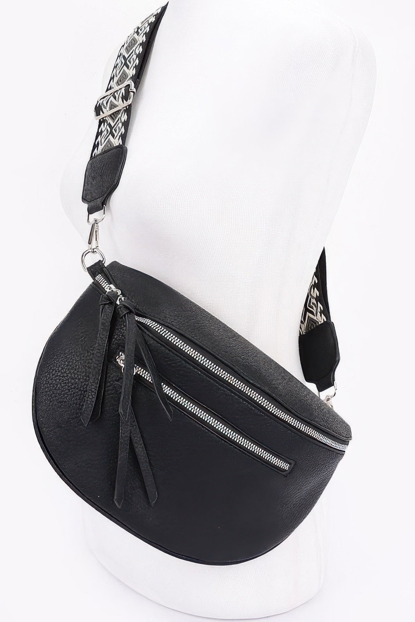 Faux Leather Crossbody Bag Belt product image
