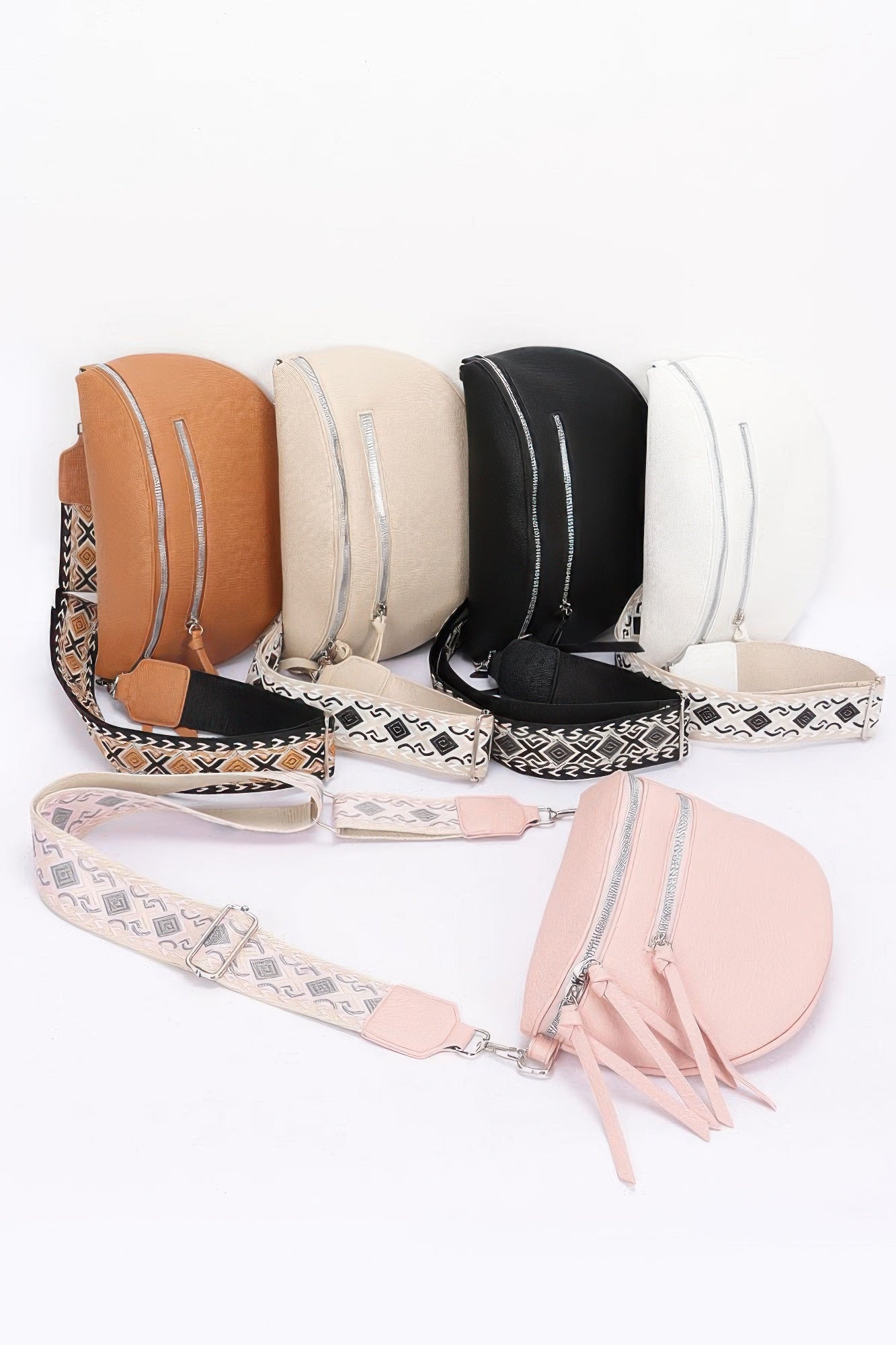Faux Leather Crossbody Bag Belt product image