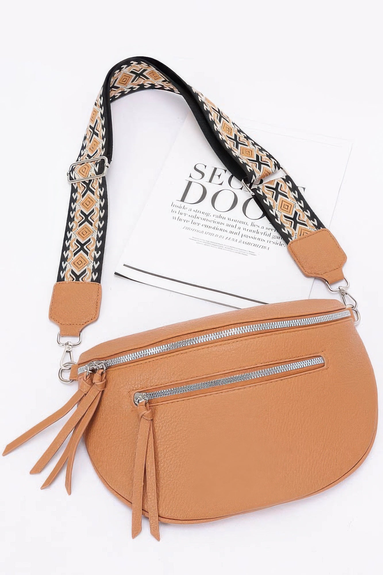 Faux Leather Crossbody Bag Belt product image