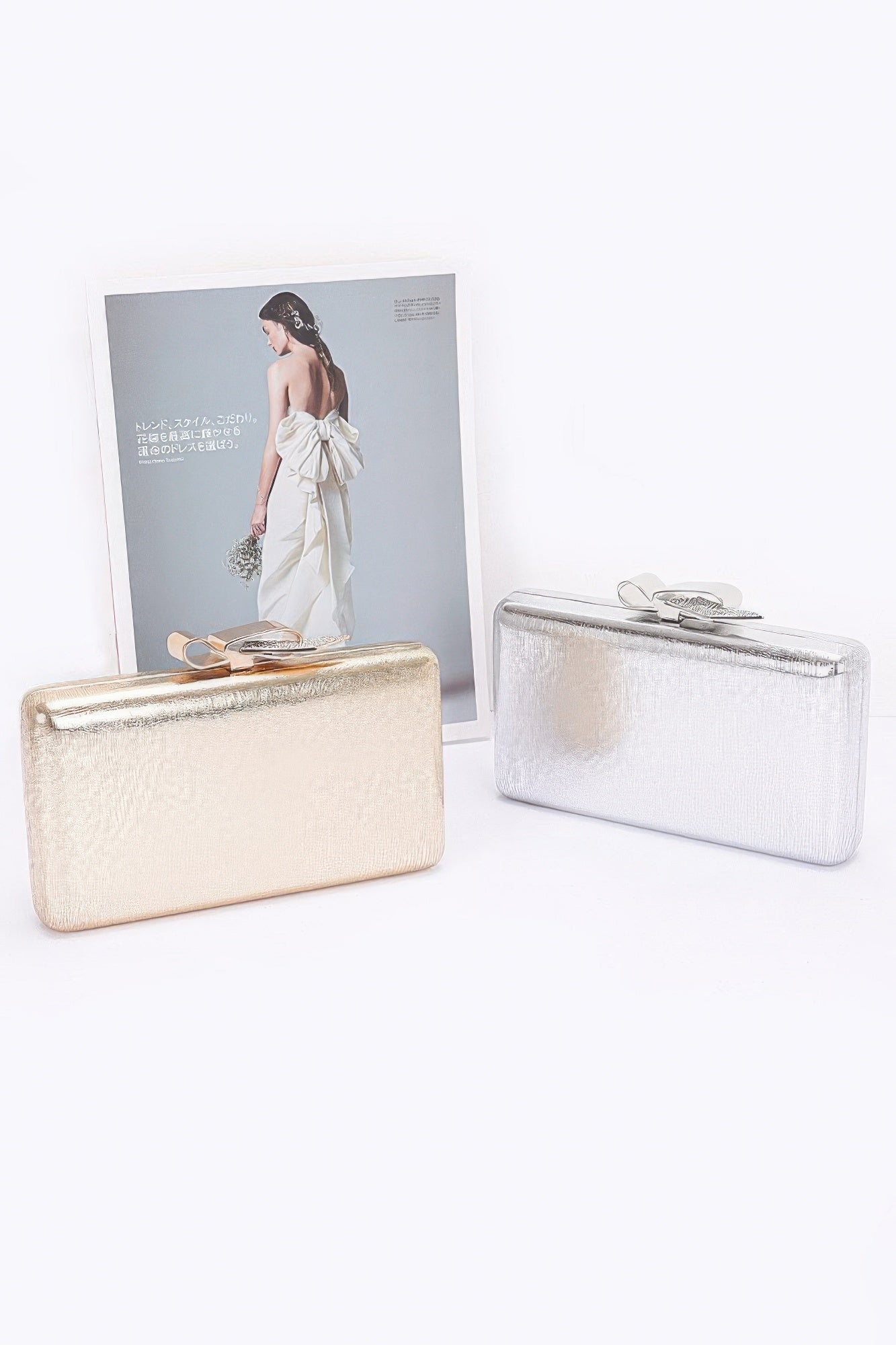 Metal Ribbon Top Case Clutch product image