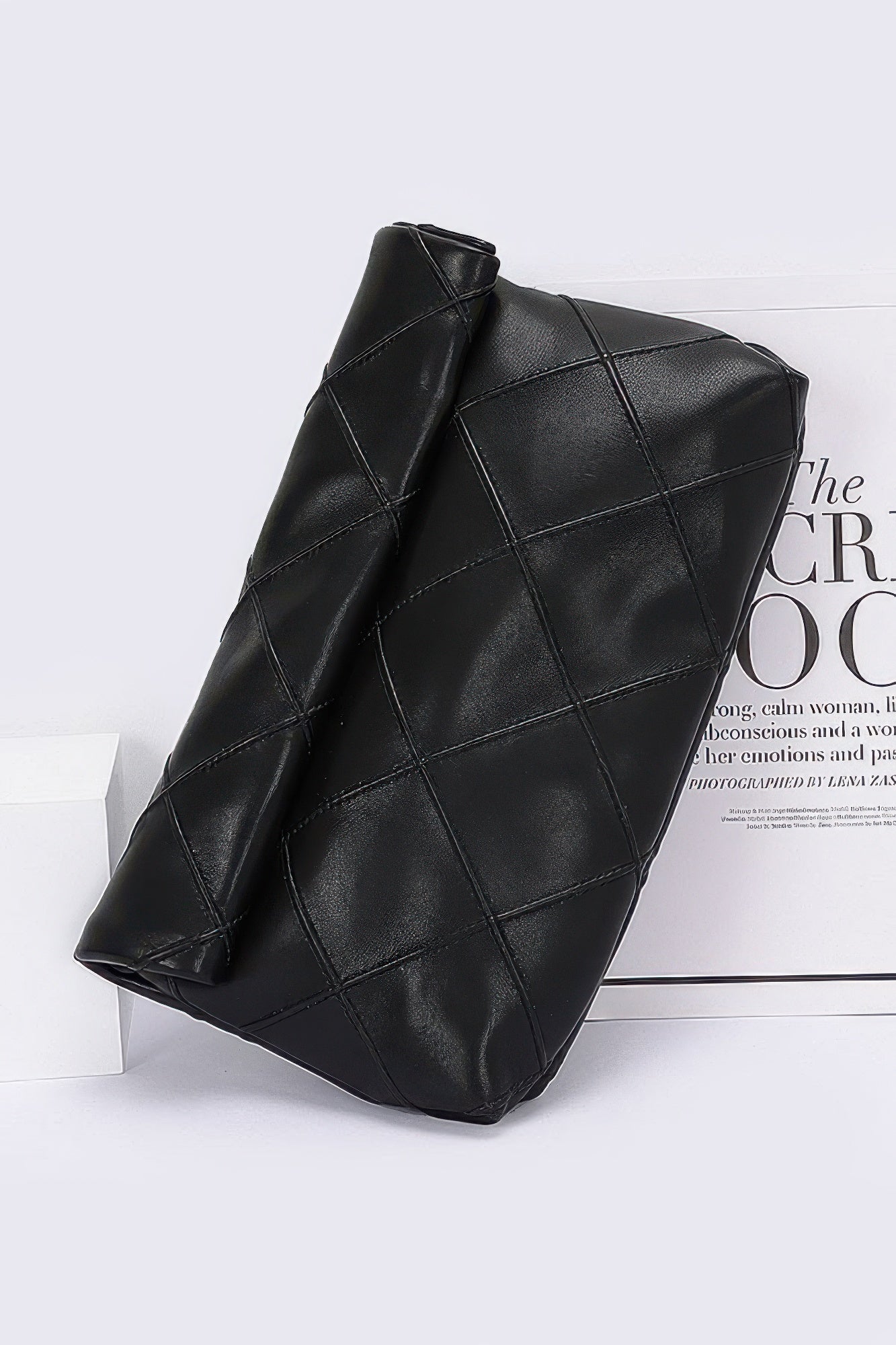 Quilted Faux Leather Pouch product image