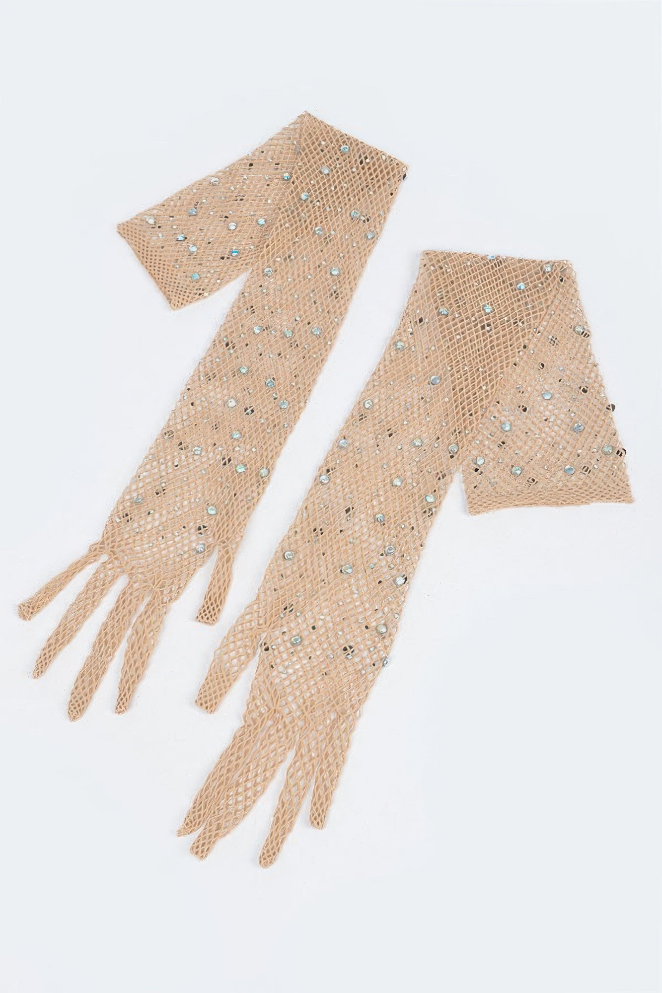 Rhinestone Mesh Long Gloves product image