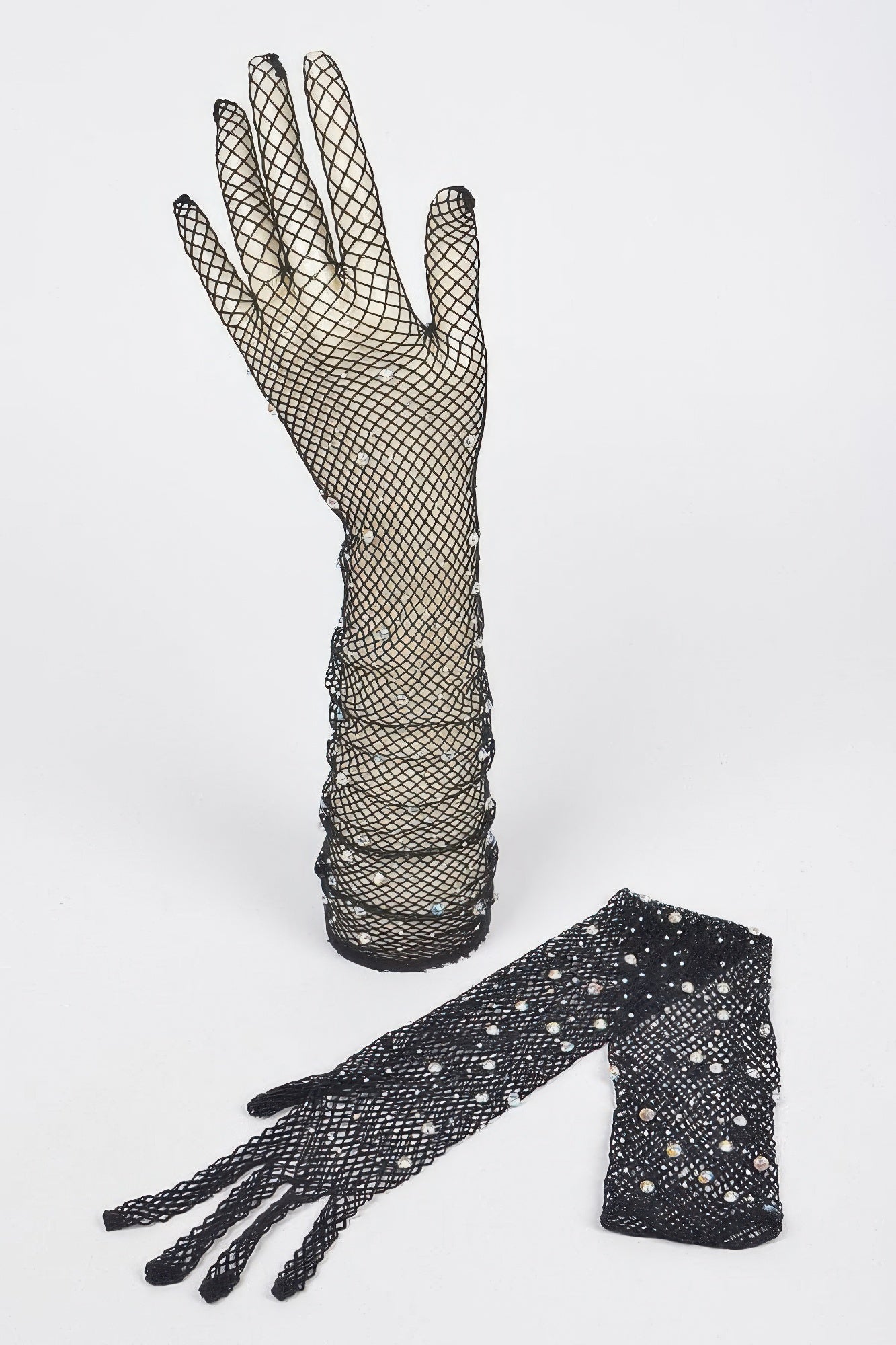 Rhinestone Mesh Long Gloves product image