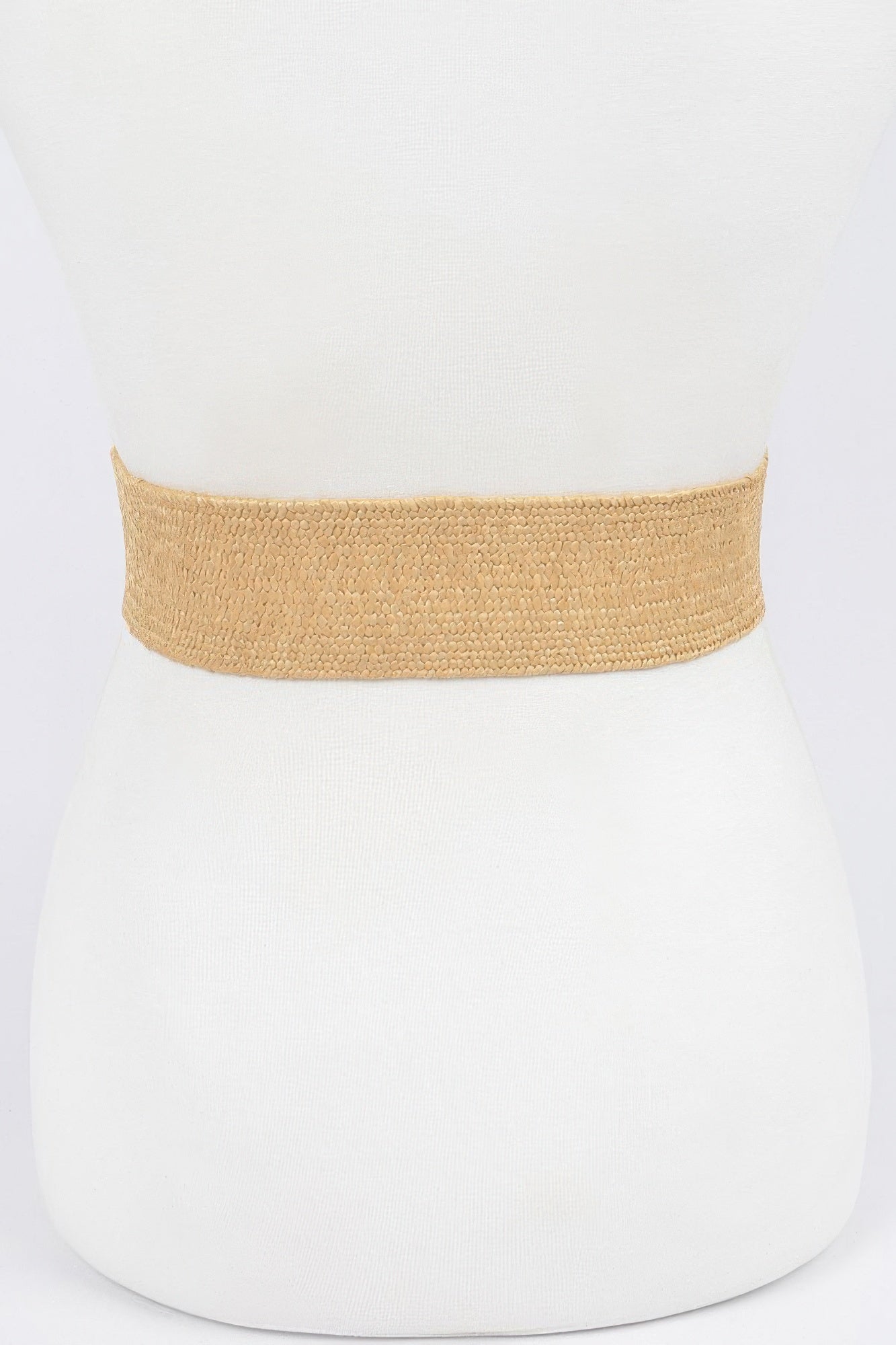 Faux Straw Elastic Two Buckles Belt product image