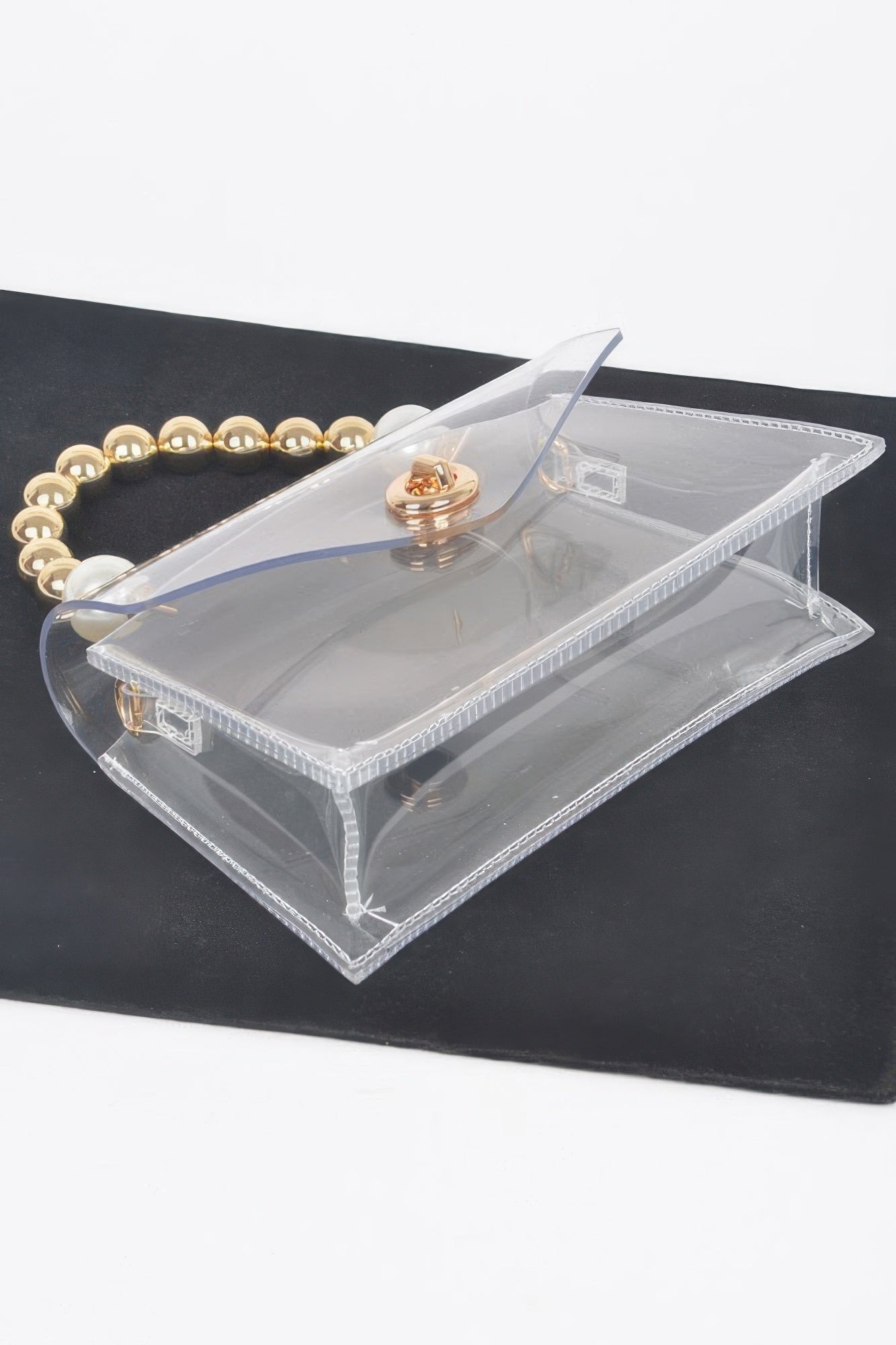 Transparent Ccb Handle Flap Clutch product image