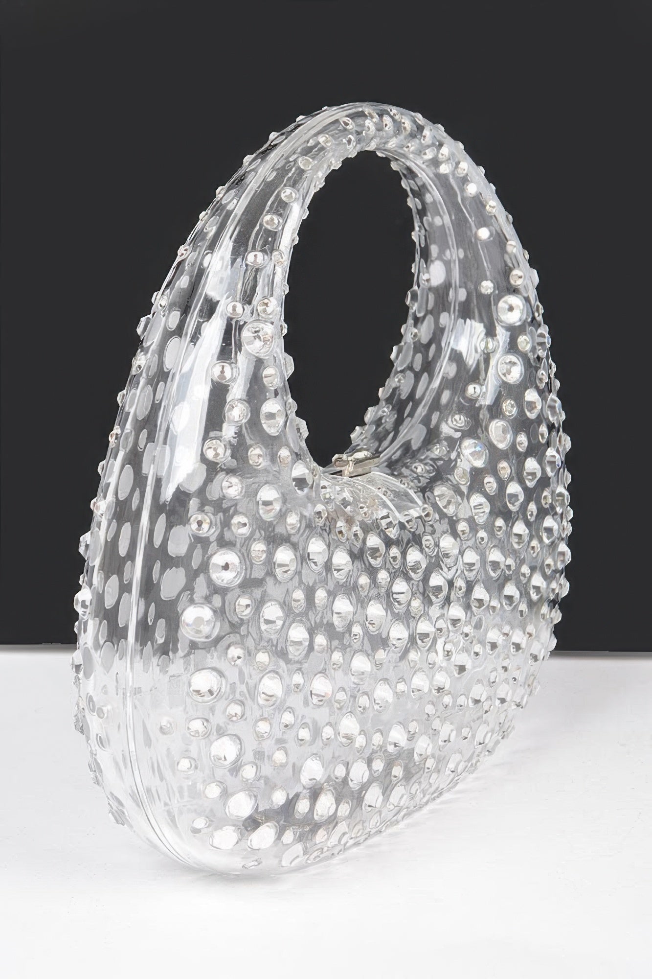 Rhinestone Hot Fix Clear Acrylic Clutch product image