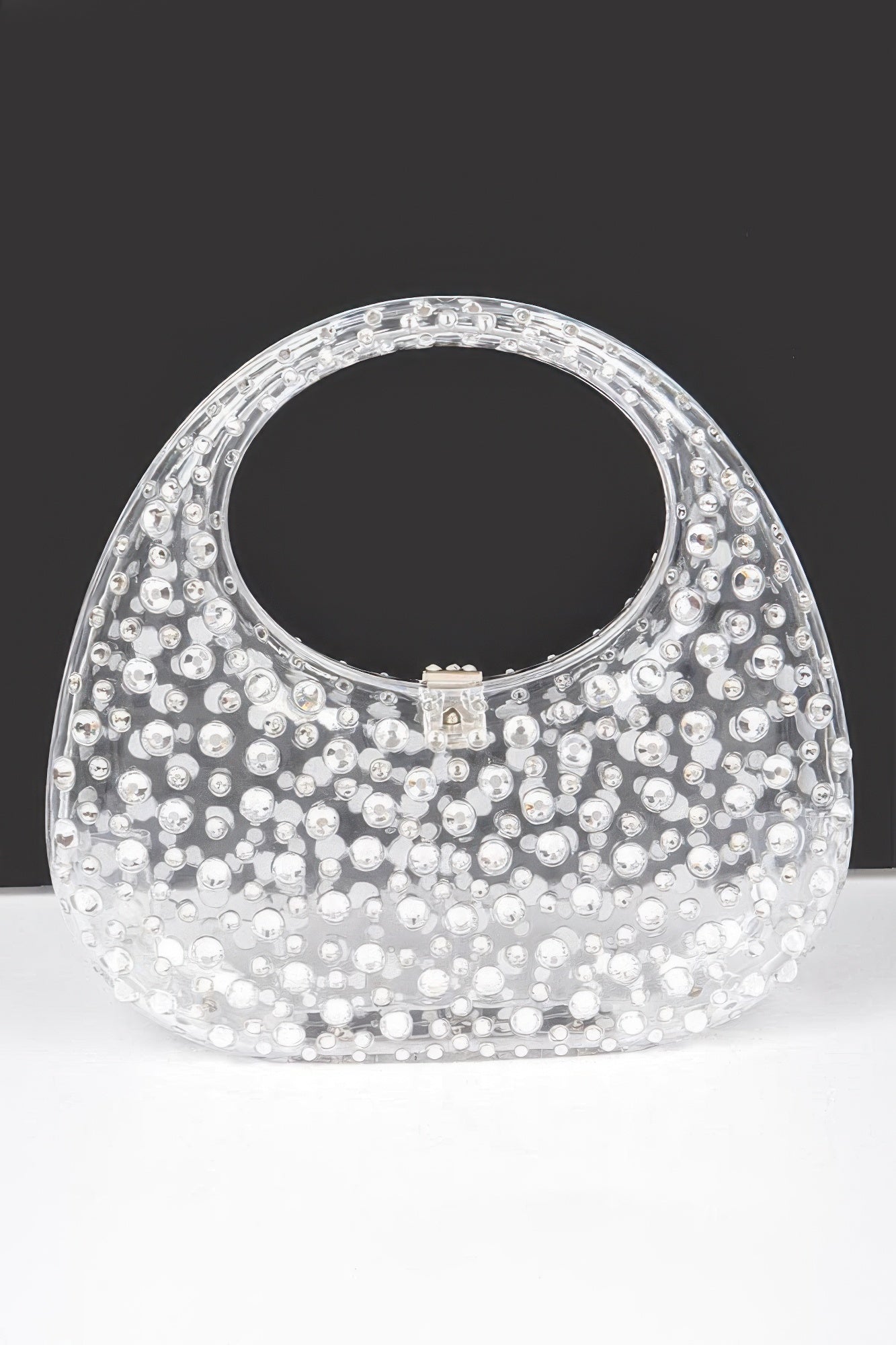 Rhinestone Hot Fix Clear Acrylic Clutch product image