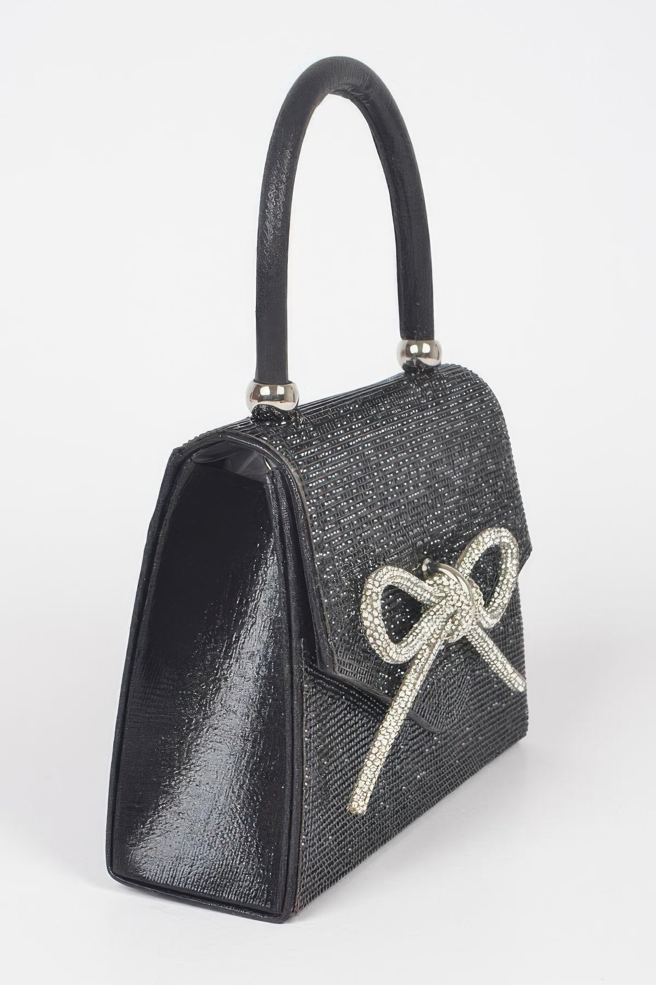 Rhinestone Ribbon Top Handle Bag product image