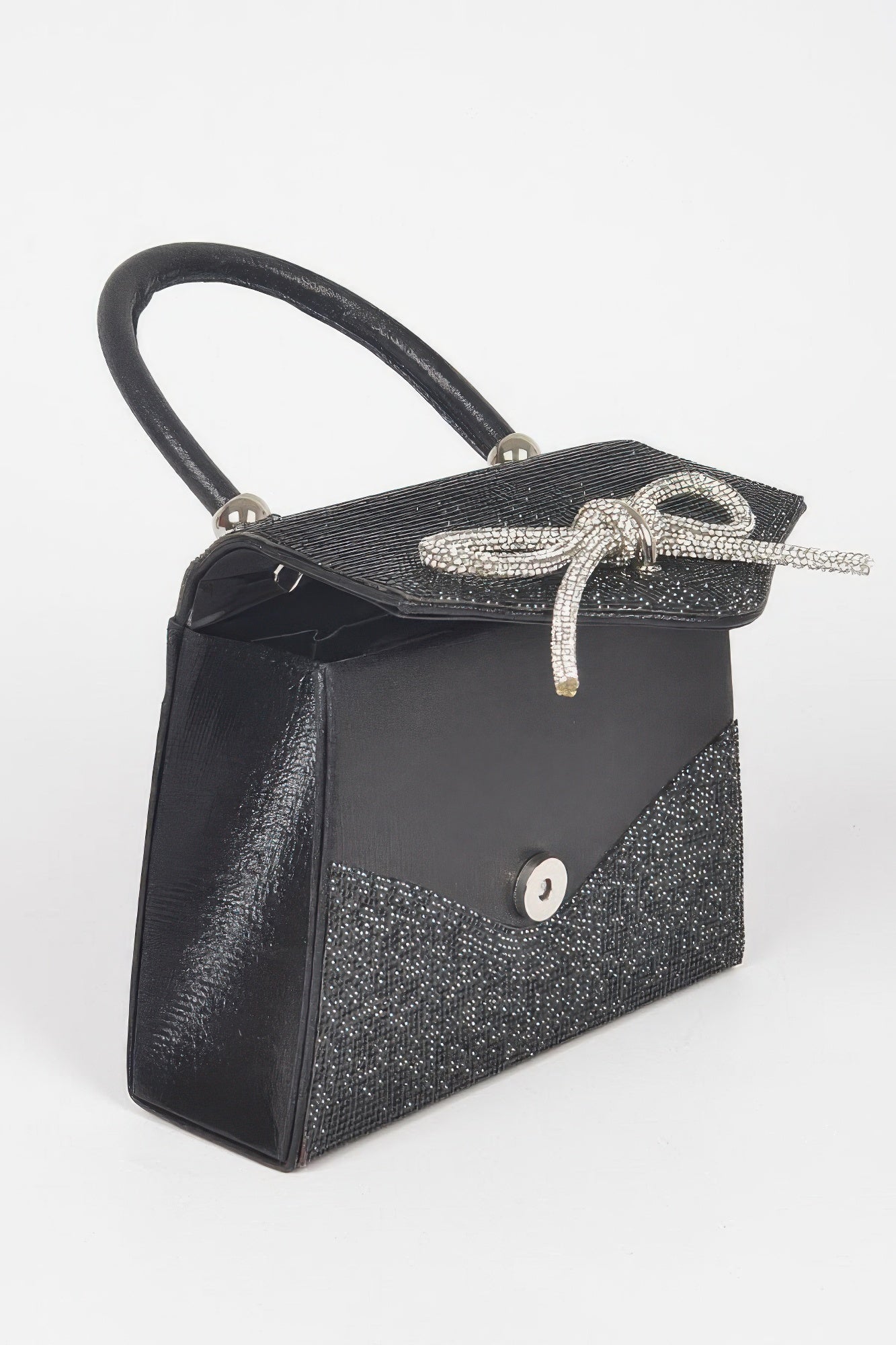 Rhinestone Ribbon Top Handle Bag product image