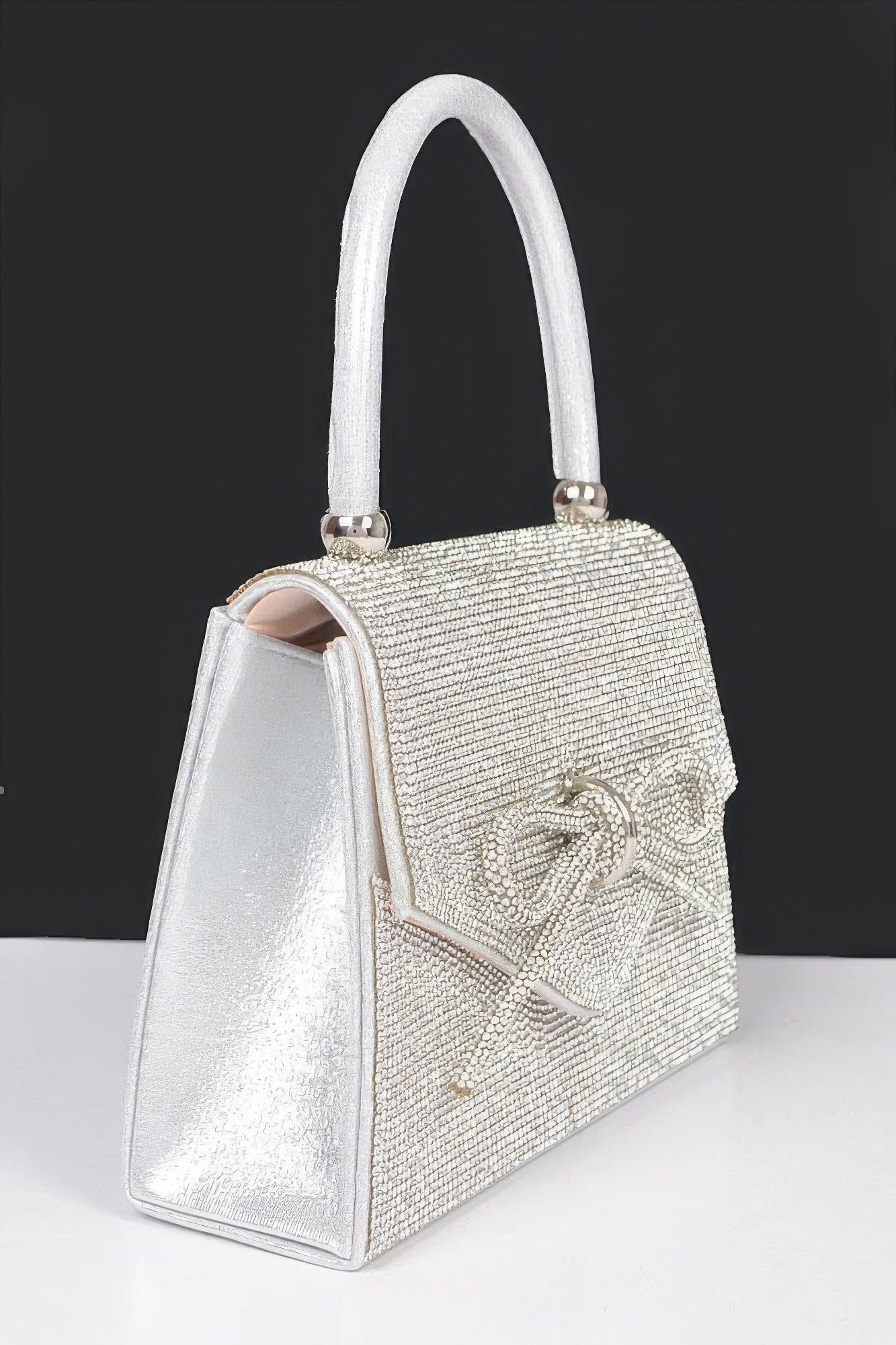 Rhinestone Ribbon Top Handle Bag product image