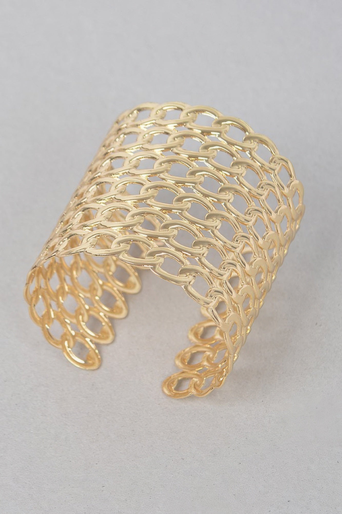 Wide Chain Metal Cuff Bracelet product image
