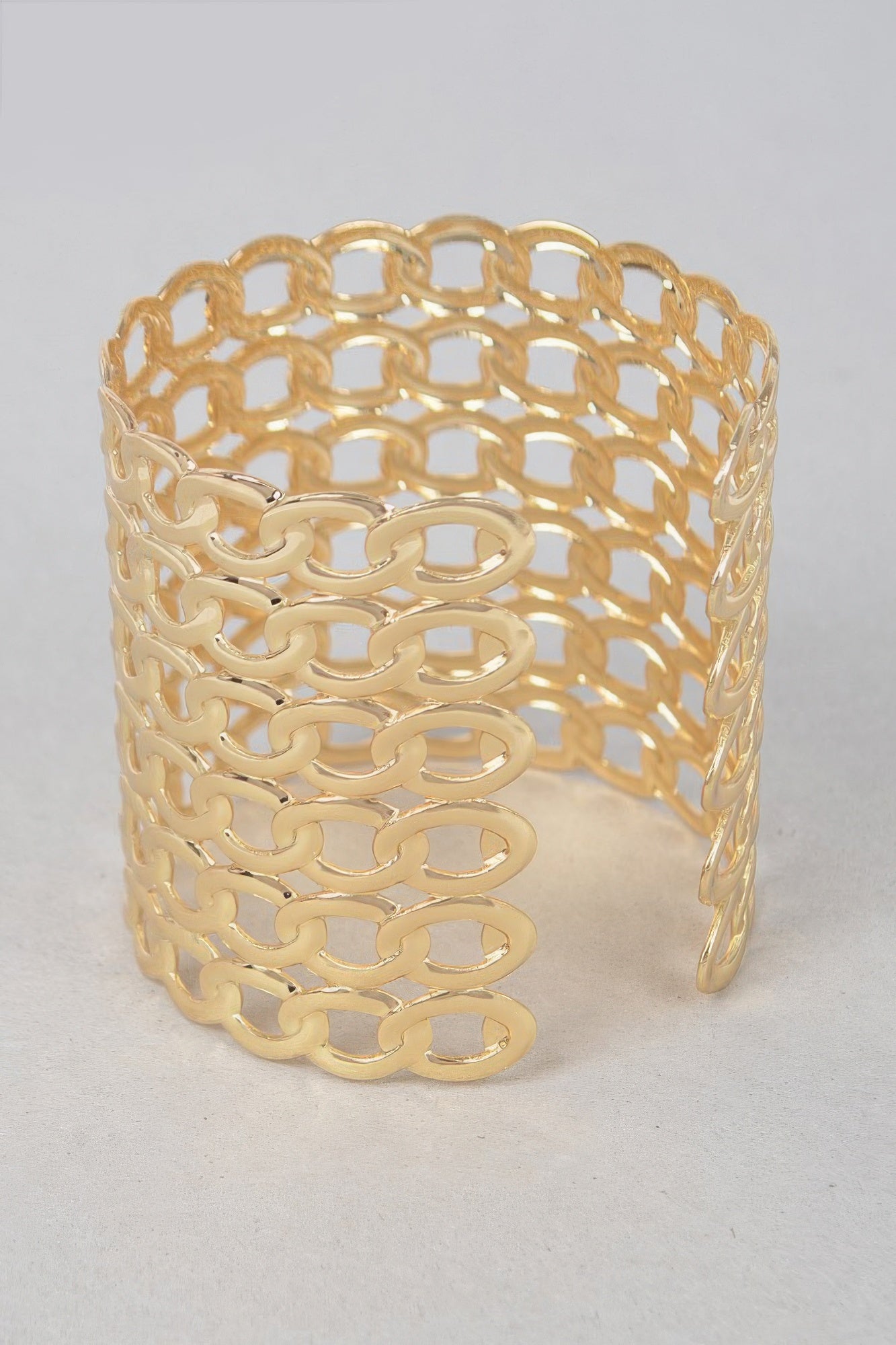 Wide Chain Metal Cuff Bracelet product image