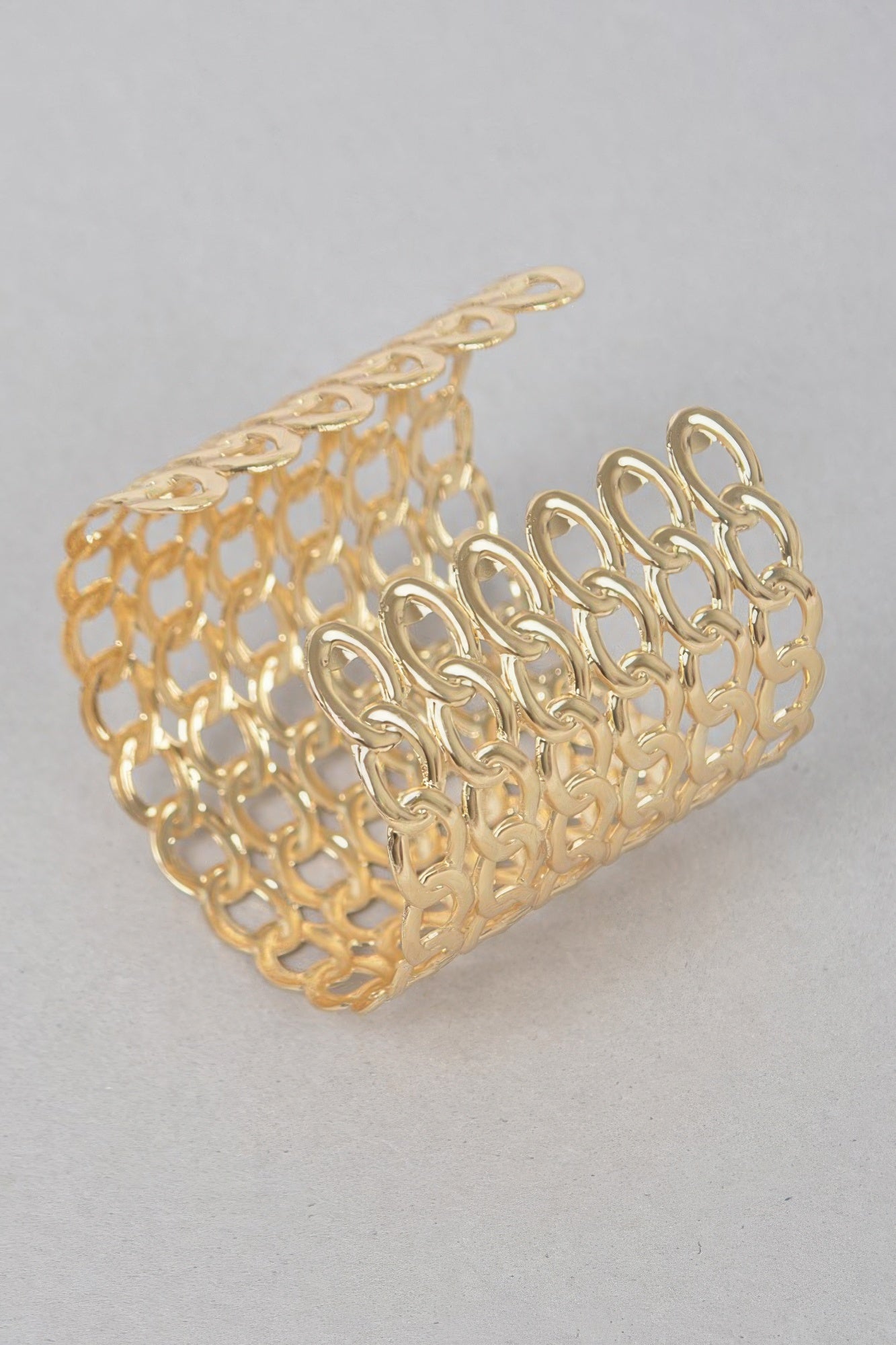 Wide Chain Metal Cuff Bracelet product image