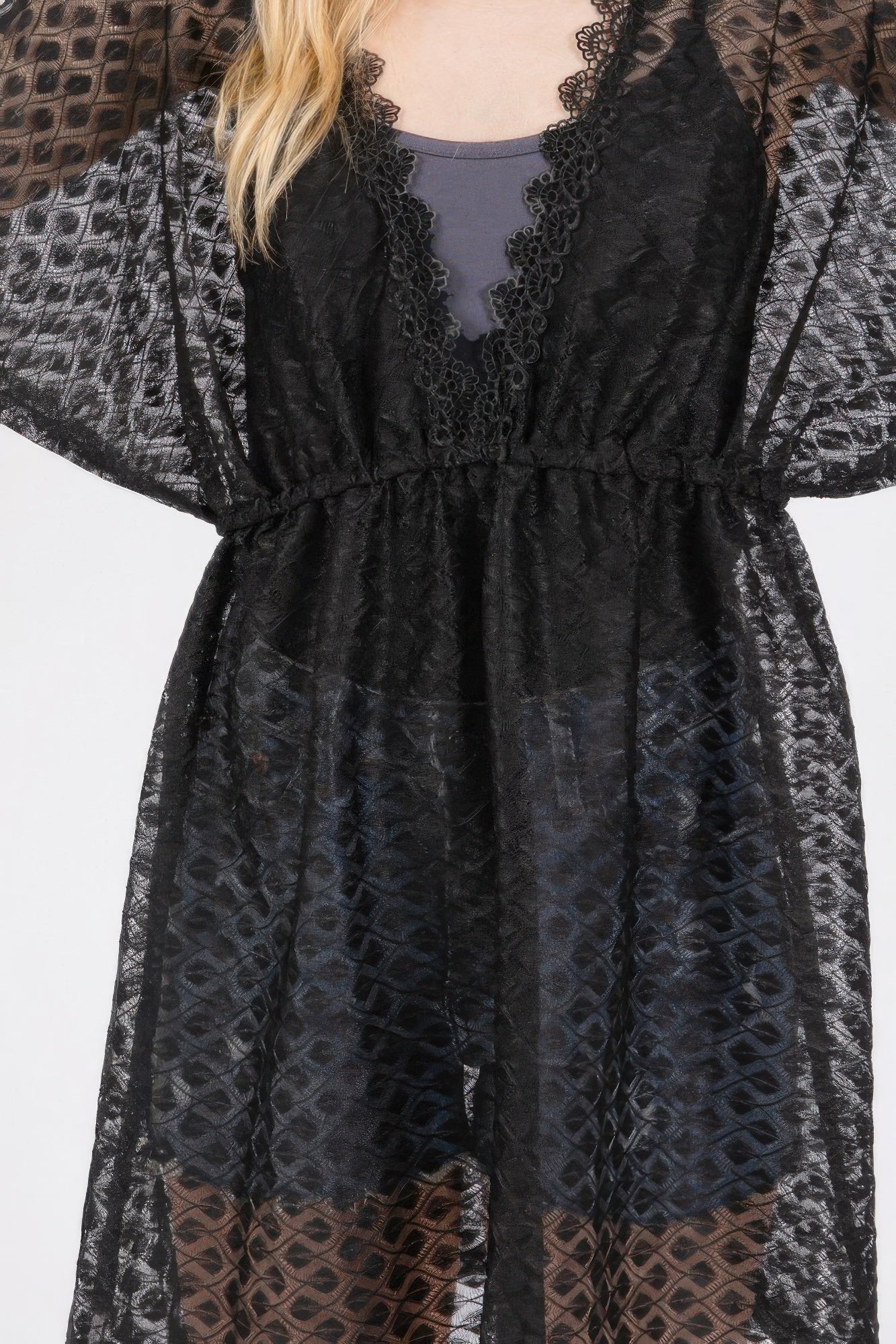 V-neck Detailed Crochet Lace Cover Up product image