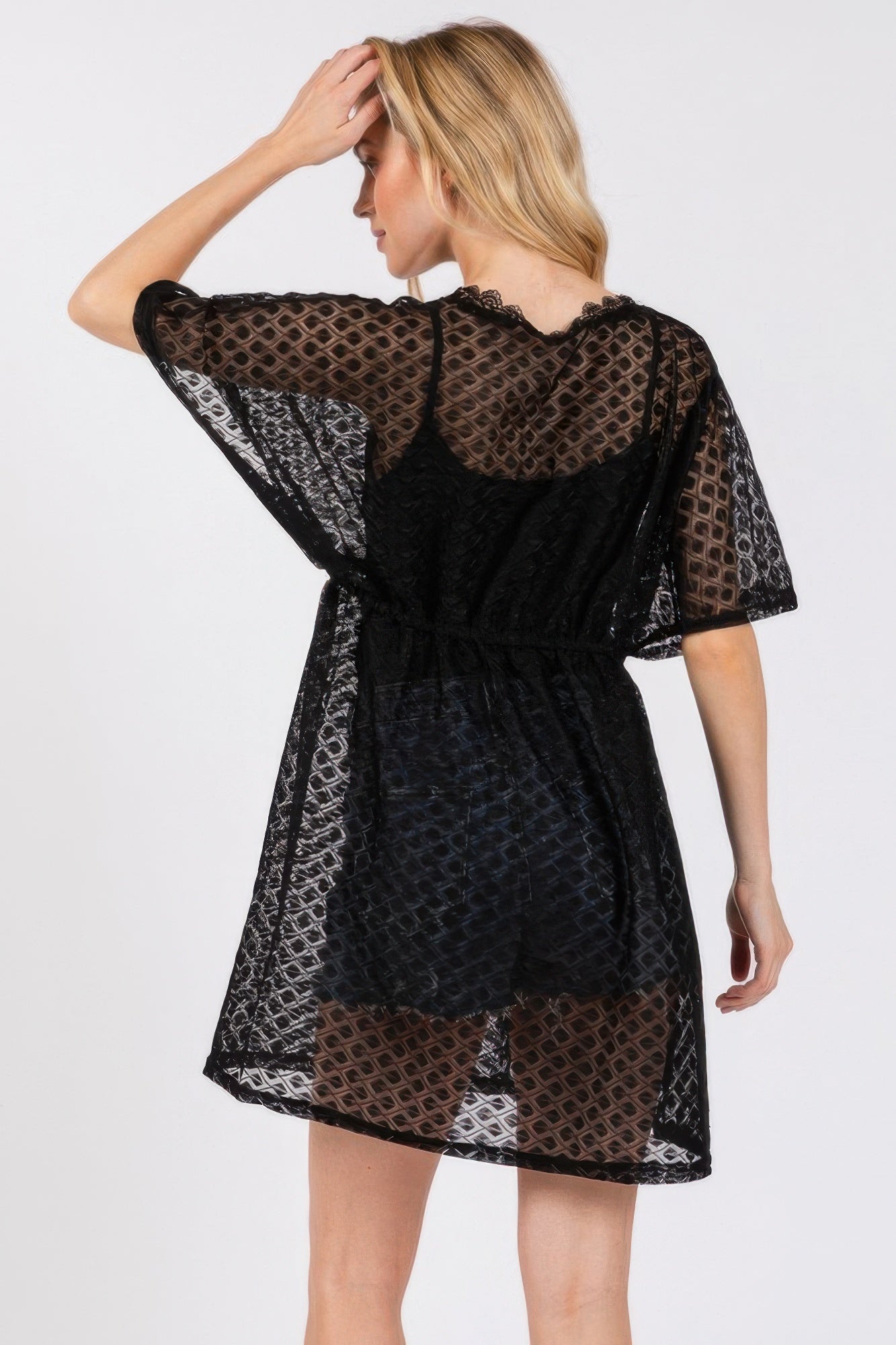 V-neck Detailed Crochet Lace Cover Up product image
